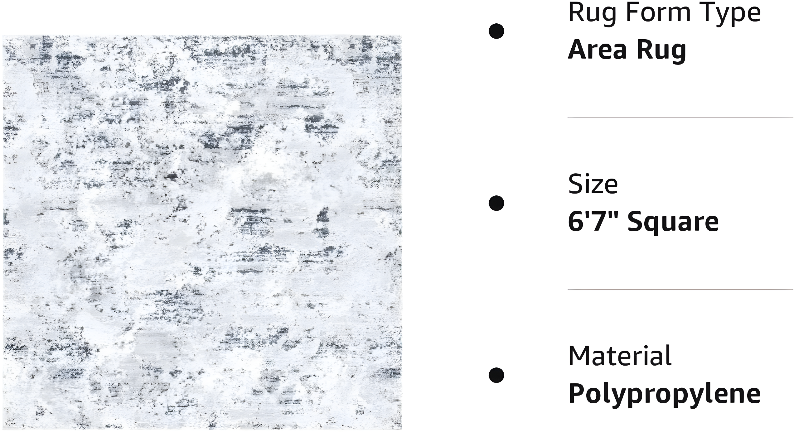 SAFAVIEH Amelia Alastar Abstract Distressed Area Rug, Grey/Ivory, 6'7" x 6'7" Square
