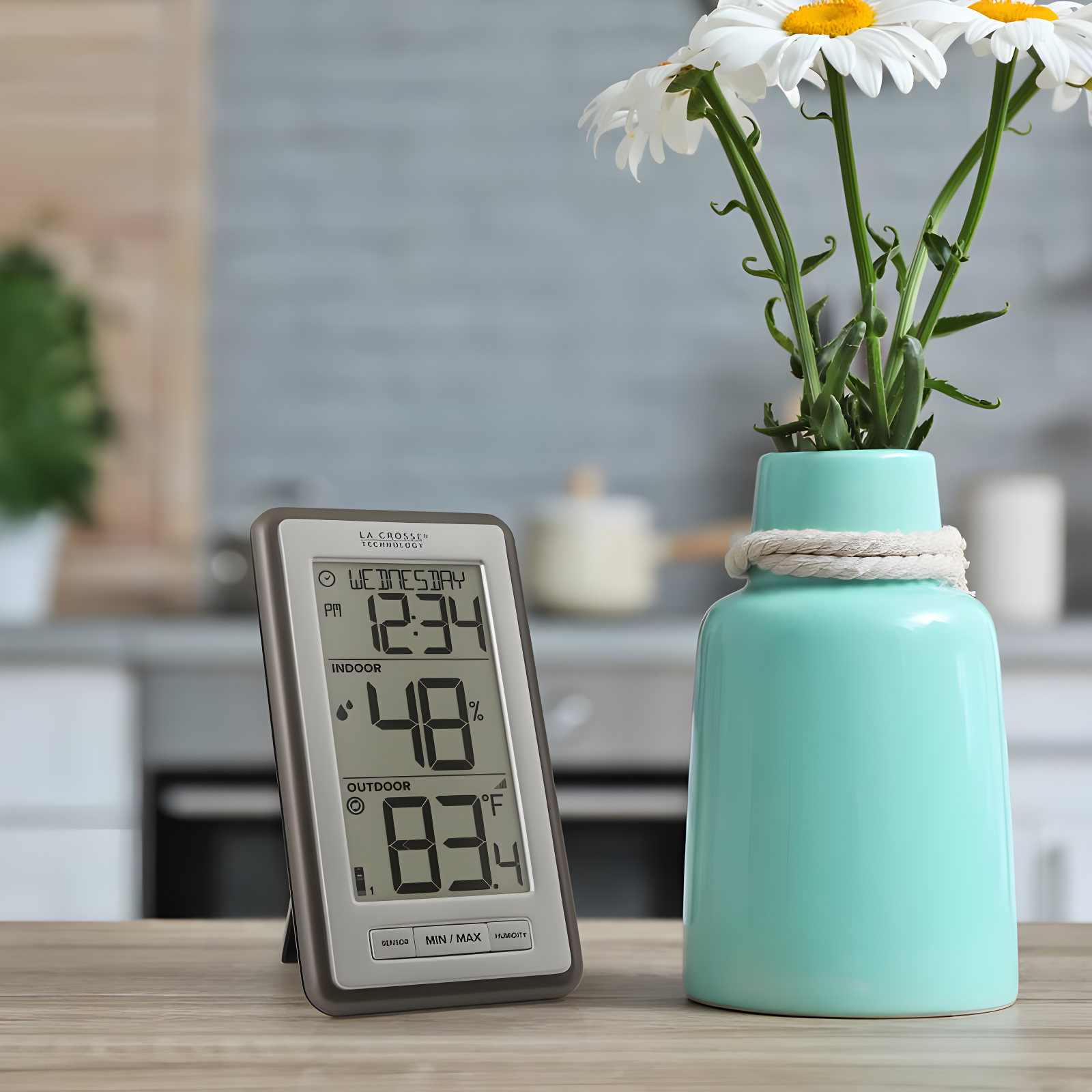 La Crosse Technology Wireless Weather Stations 5.86'' Wireless Outdoor Clock Thermometer