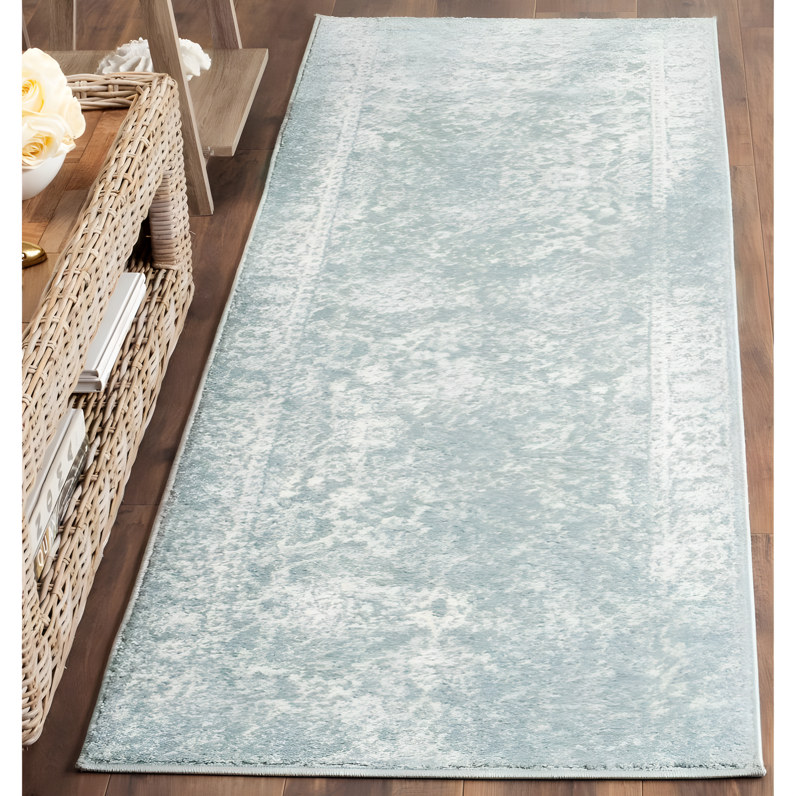 Adirondack ADR109 Machine Made Indoor Runner - Slate/Ivory - 2'-6"x12' - Safavieh