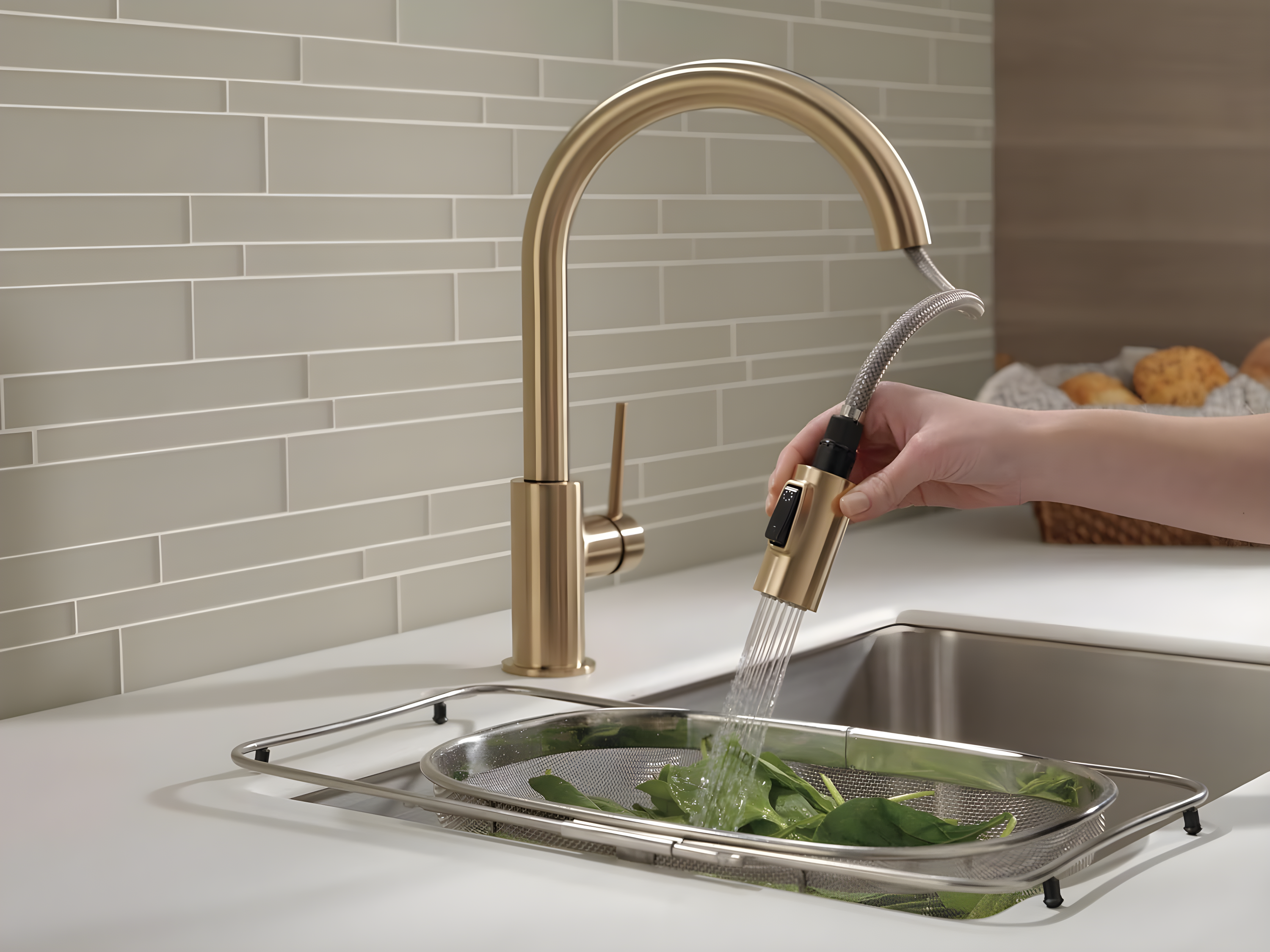 Trinsic Pull Down Sprayer Kitchen Sink Faucet, Single Handle Kitchen Faucet