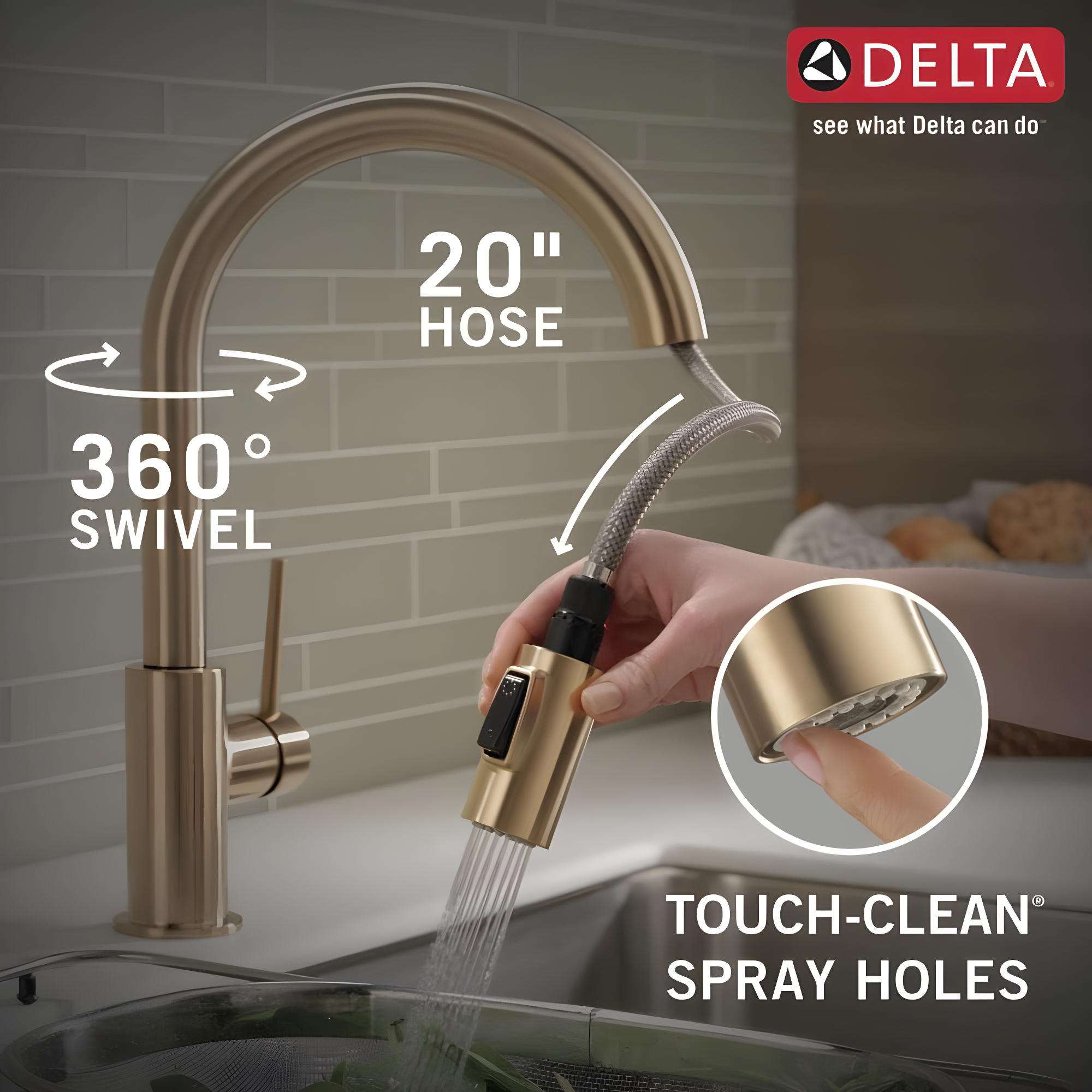 Trinsic Pull Down Sprayer Kitchen Sink Faucet, Single Handle Kitchen Faucet