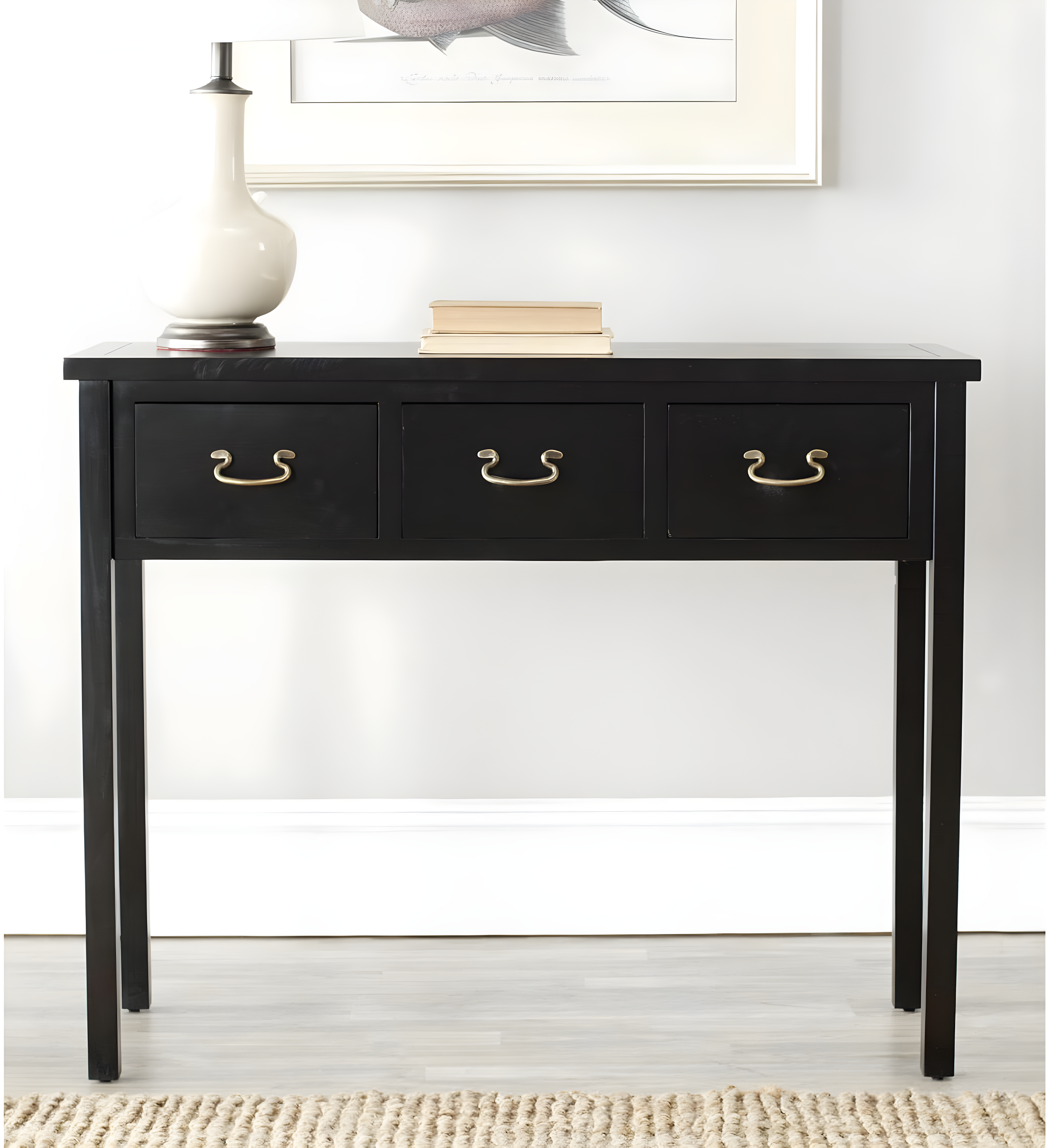 Cindy Console - AMH6568B - Black - Safavieh Couture