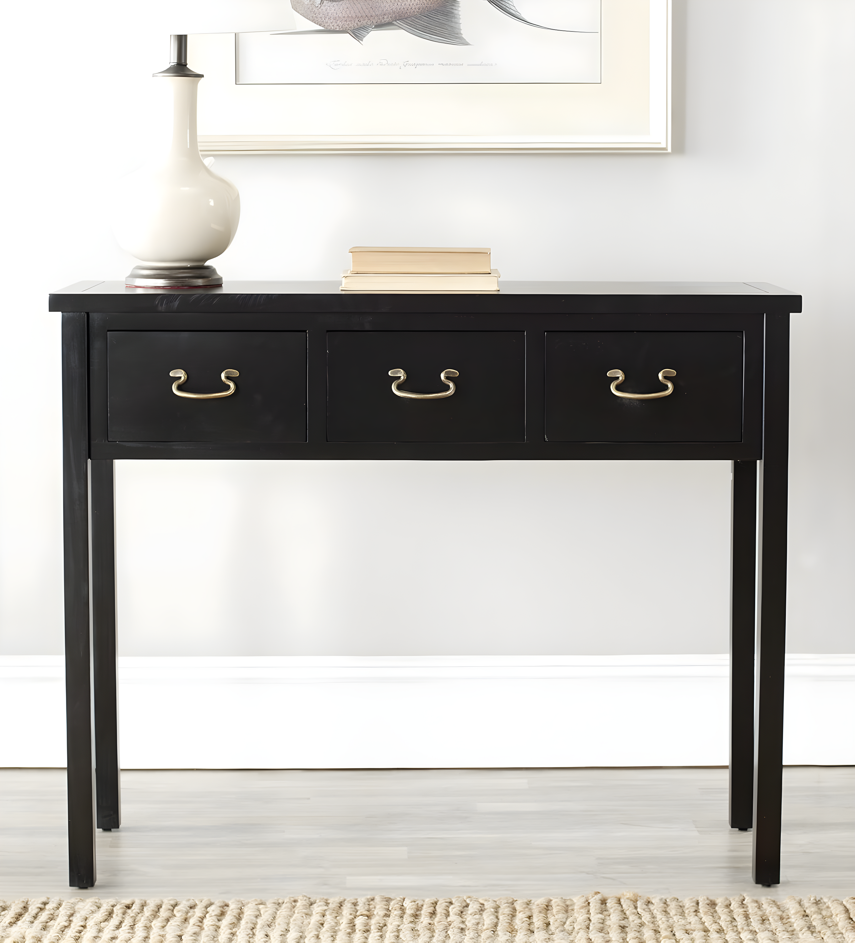 Cindy Console - AMH6568B - Black - Safavieh Couture