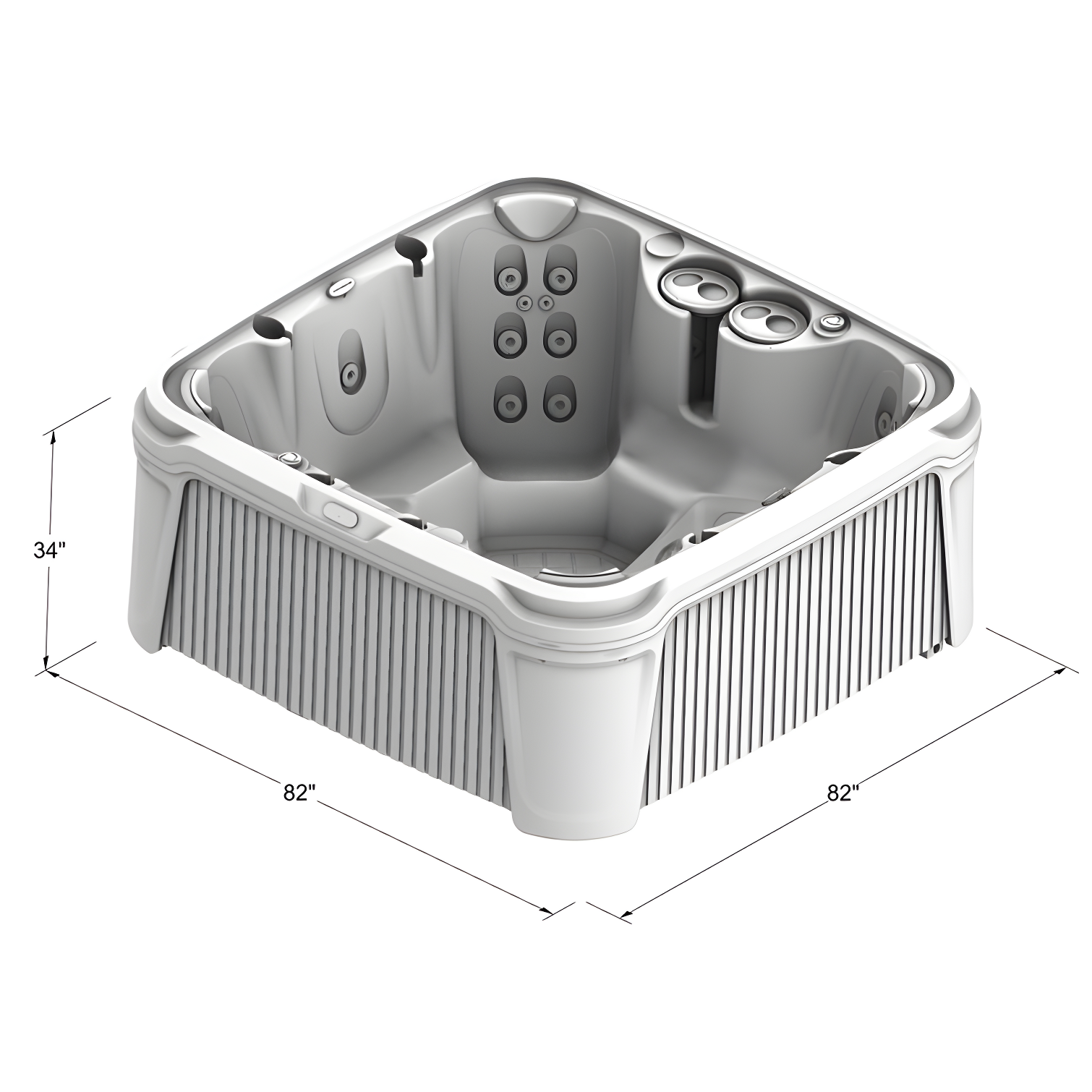 AquaRest DayDream 3500 7-Person 35-Jet Plug & Play Hot Tub with Ozonator, LED Waterfall and Stainless Steel Heater