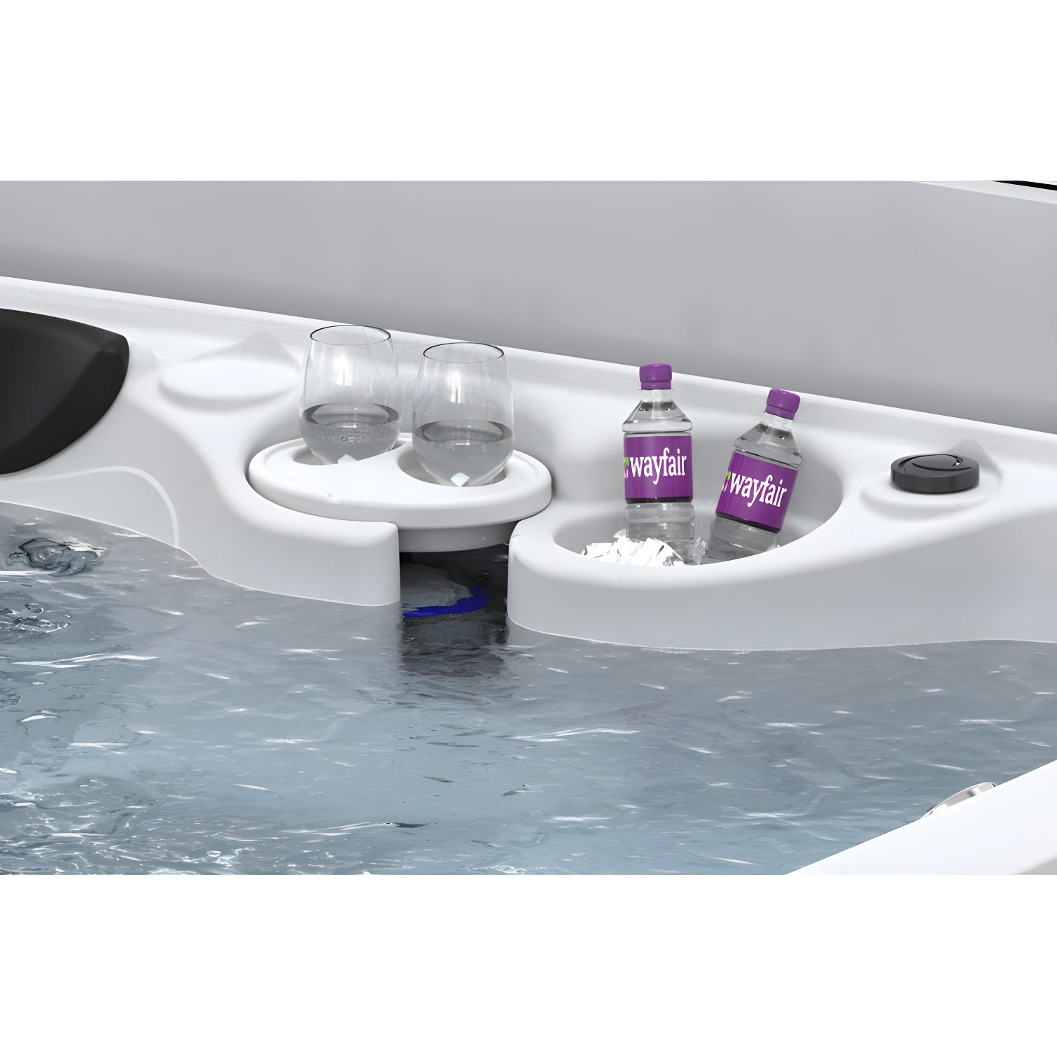 AquaRest DayDream 3500 7-Person 35-Jet Plug & Play Hot Tub with Ozonator, LED Waterfall and Stainless Steel Heater