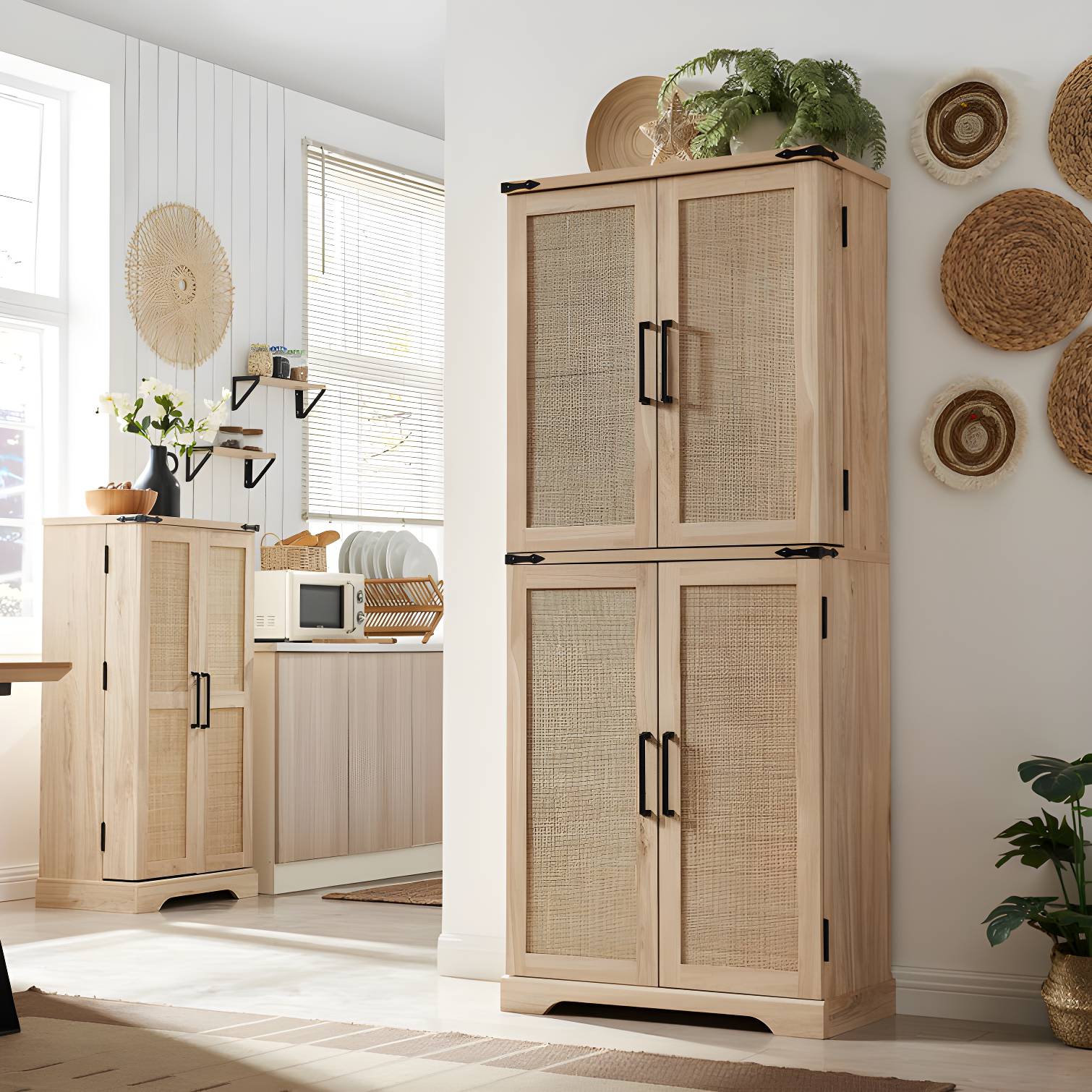 Aaleah 72'' Kitchen Pantry With Classified Pantry Door, Storage Cabinet with Organizer, Drawer