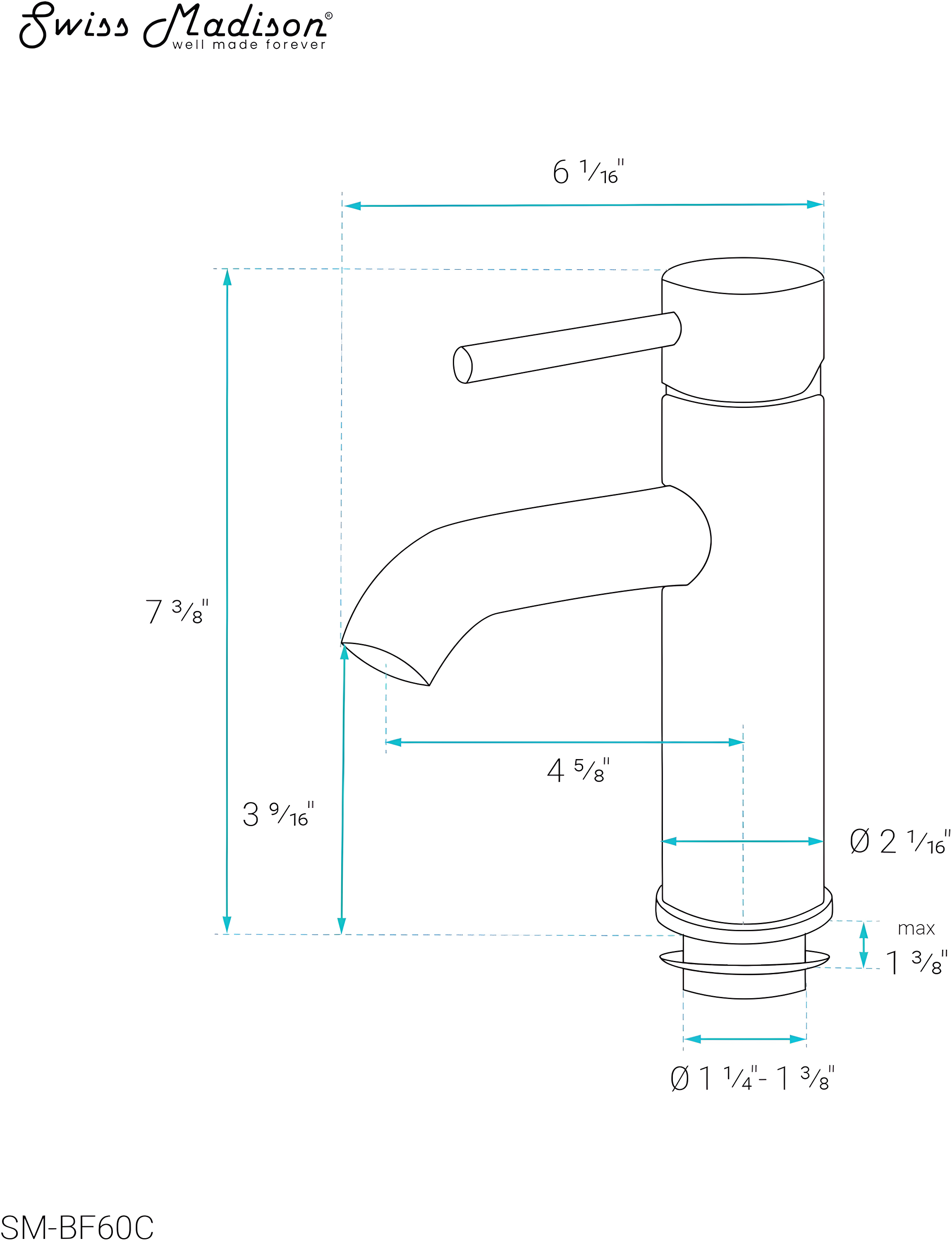 Ivy Single Hole, Single-Handle, Bathroom Faucet