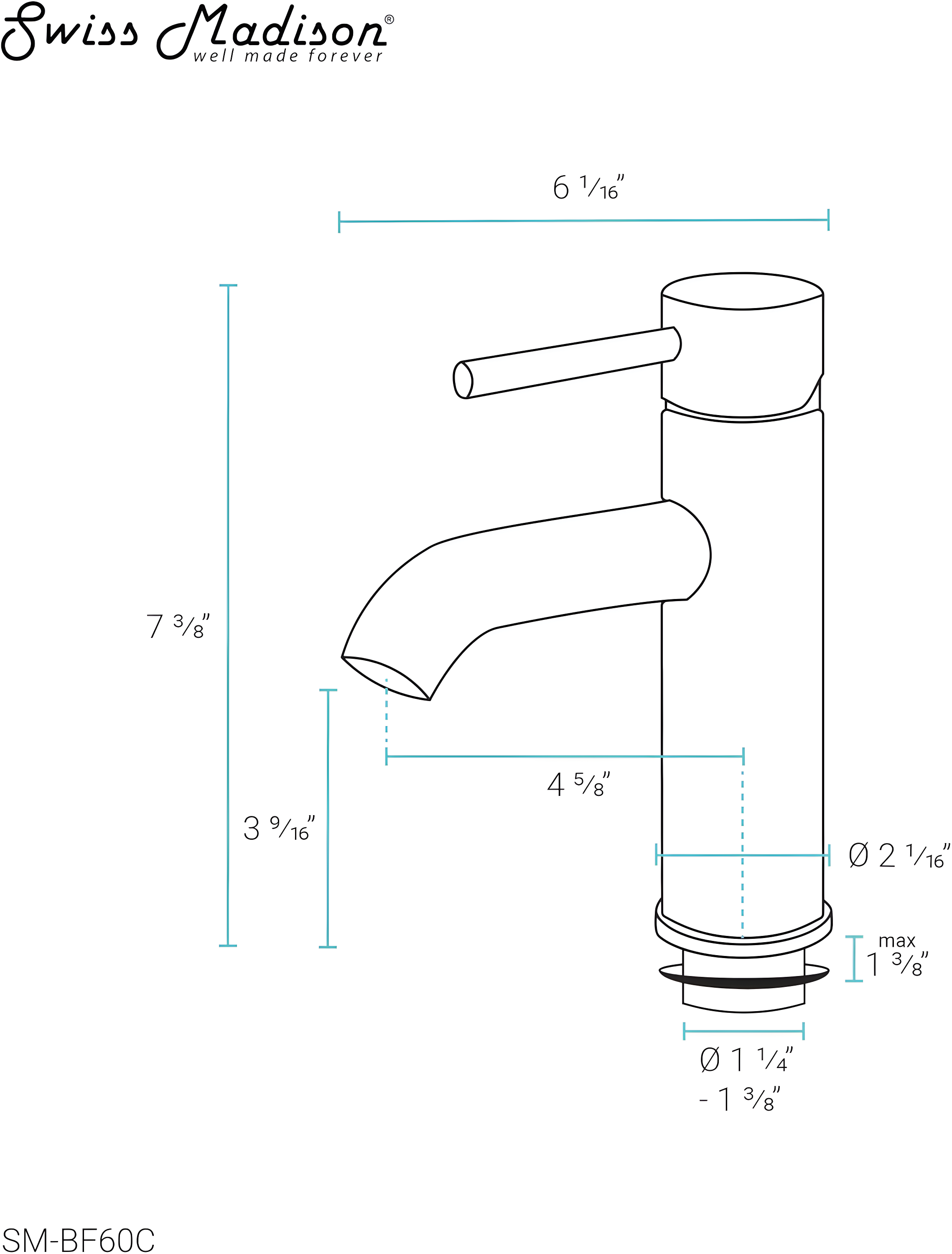 Ivy Single Hole, Single-Handle, Bathroom Faucet