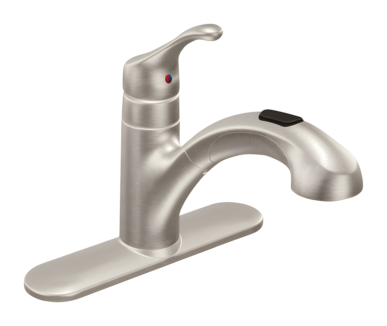 MOEN Renzo Spot Resist Stainless 9 in. H Pull Out Sprayer Kitchen Faucet with 360° Spout Swivel and PowerClean