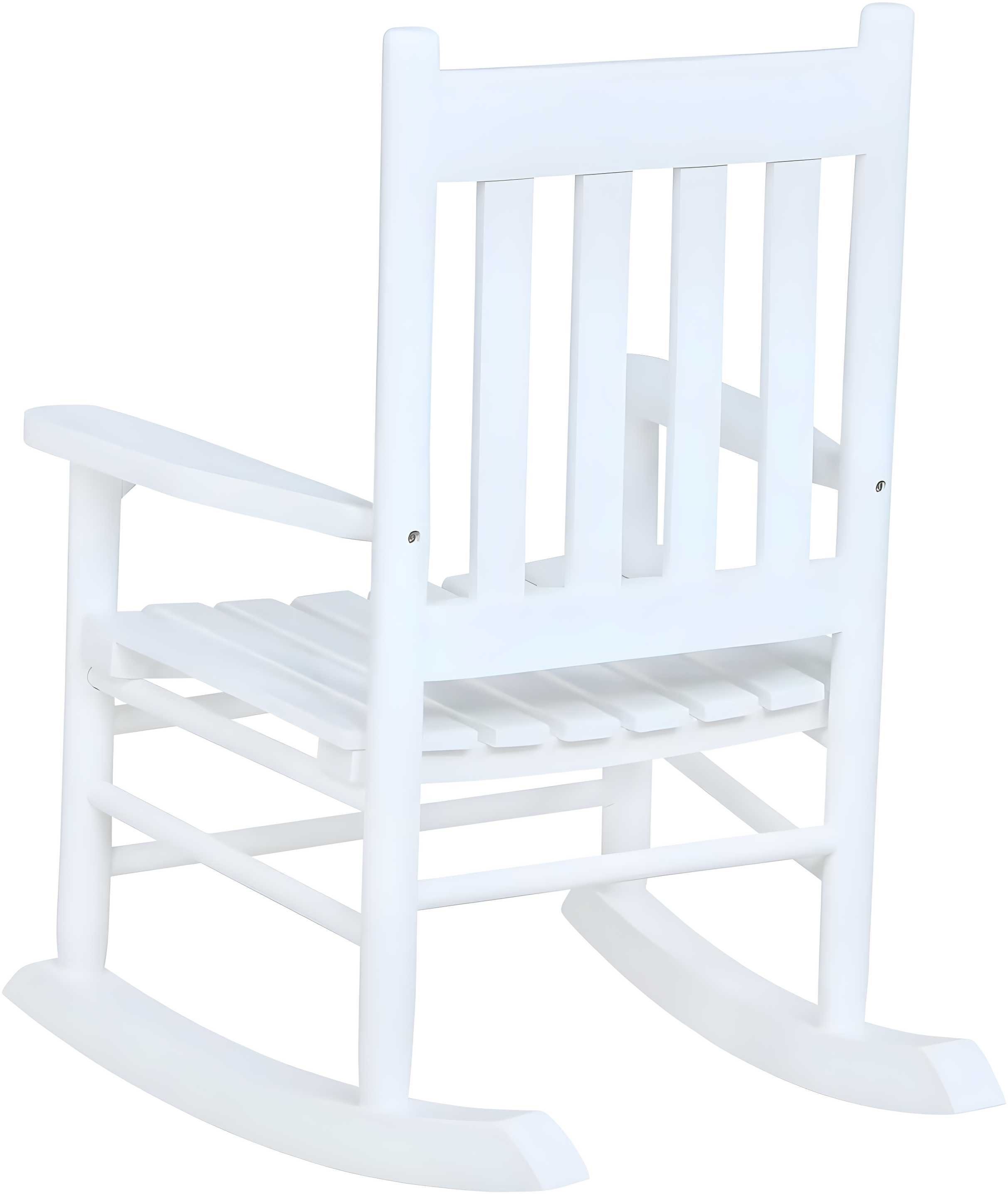 Annie Solid Wood Slat Back Youth Rocking Accent Chair White - Coaster