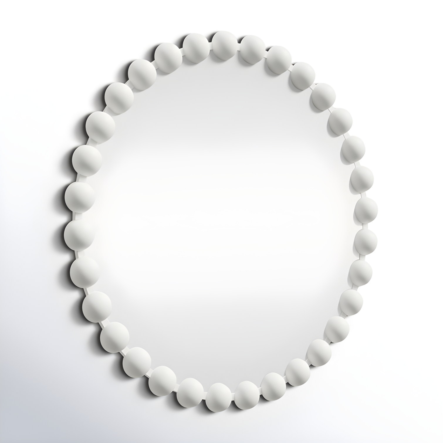 Marlowe Beaded Round Metal Wall Mirror