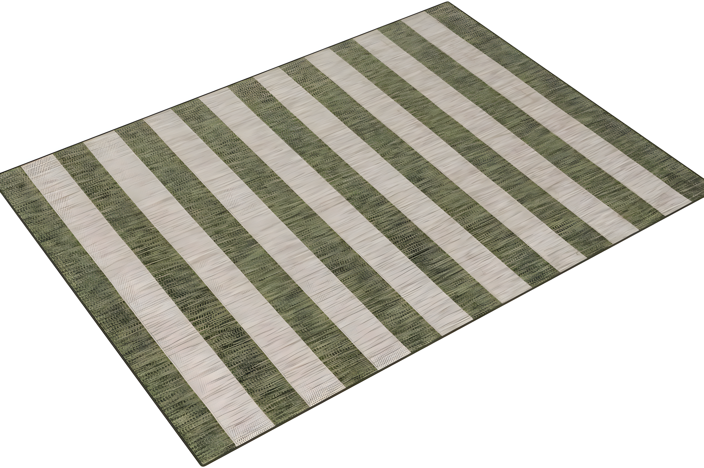 Unique Loom 8' 0 x 11' 4 Rectangle Indoor/Outdoor Striped Green Area Rug