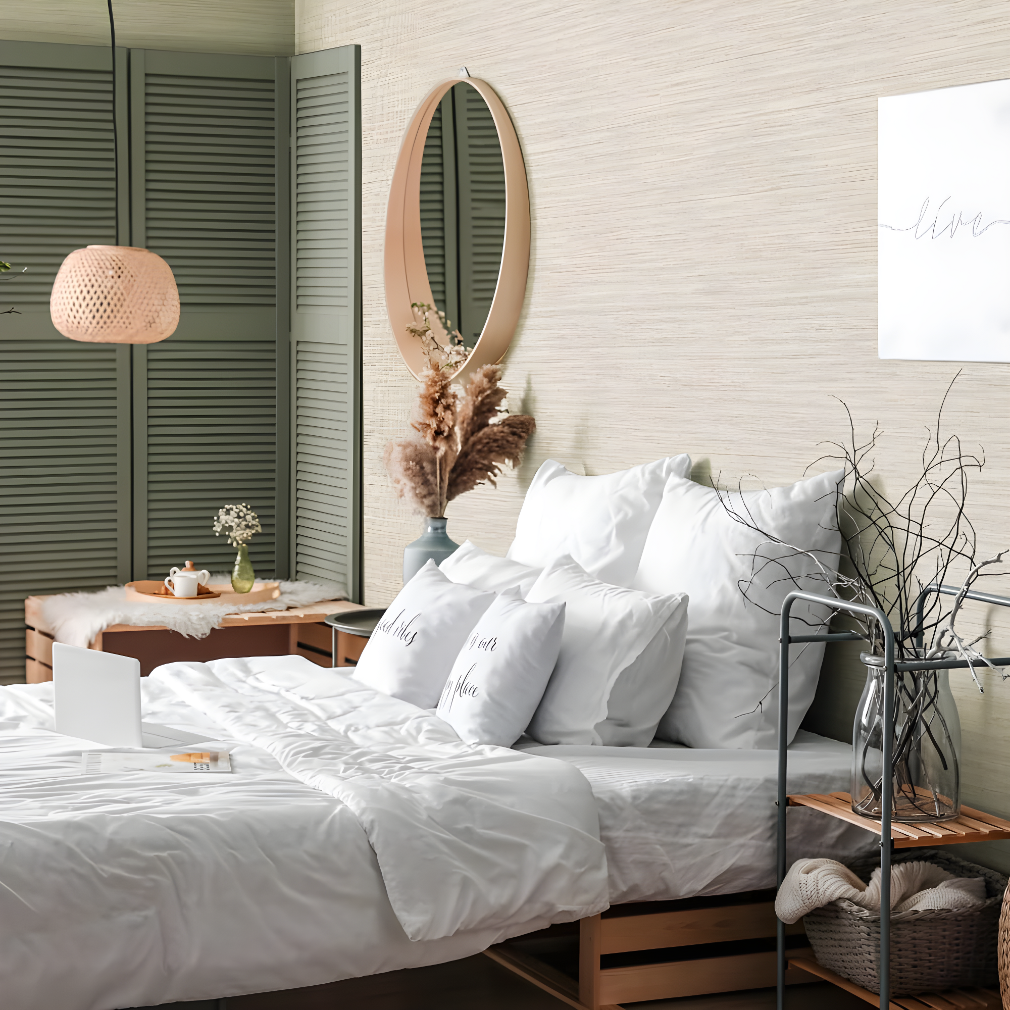 Tempaper & Co.® Faux Horizontal Grasscloth Removable Peel and Stick Wallpaper, Textured Ecru, 28 sq. ft.: Vinyl, Prepasted, Abstract Pattern