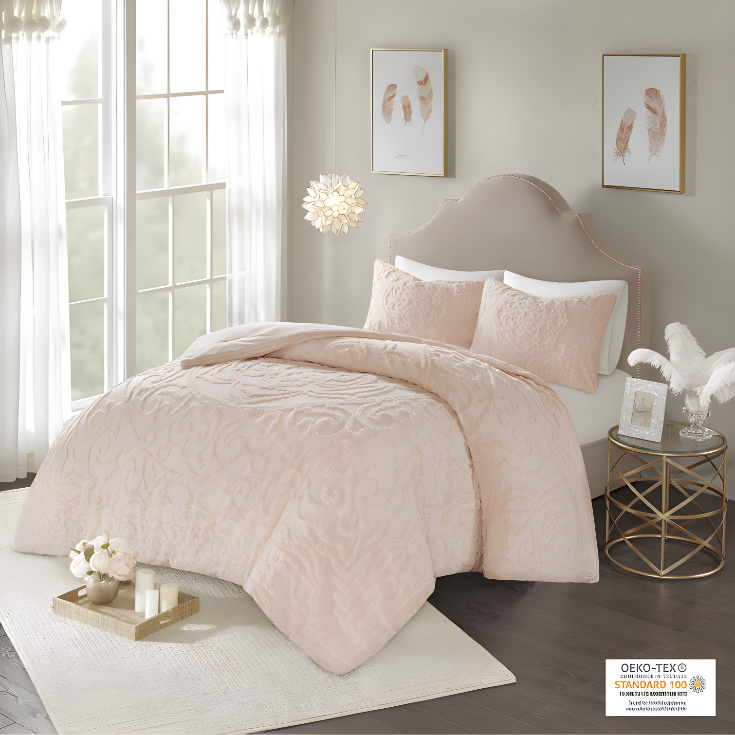 Madison Park Laetitia Tufted Cotton Chenille Medallion Comforter Set
