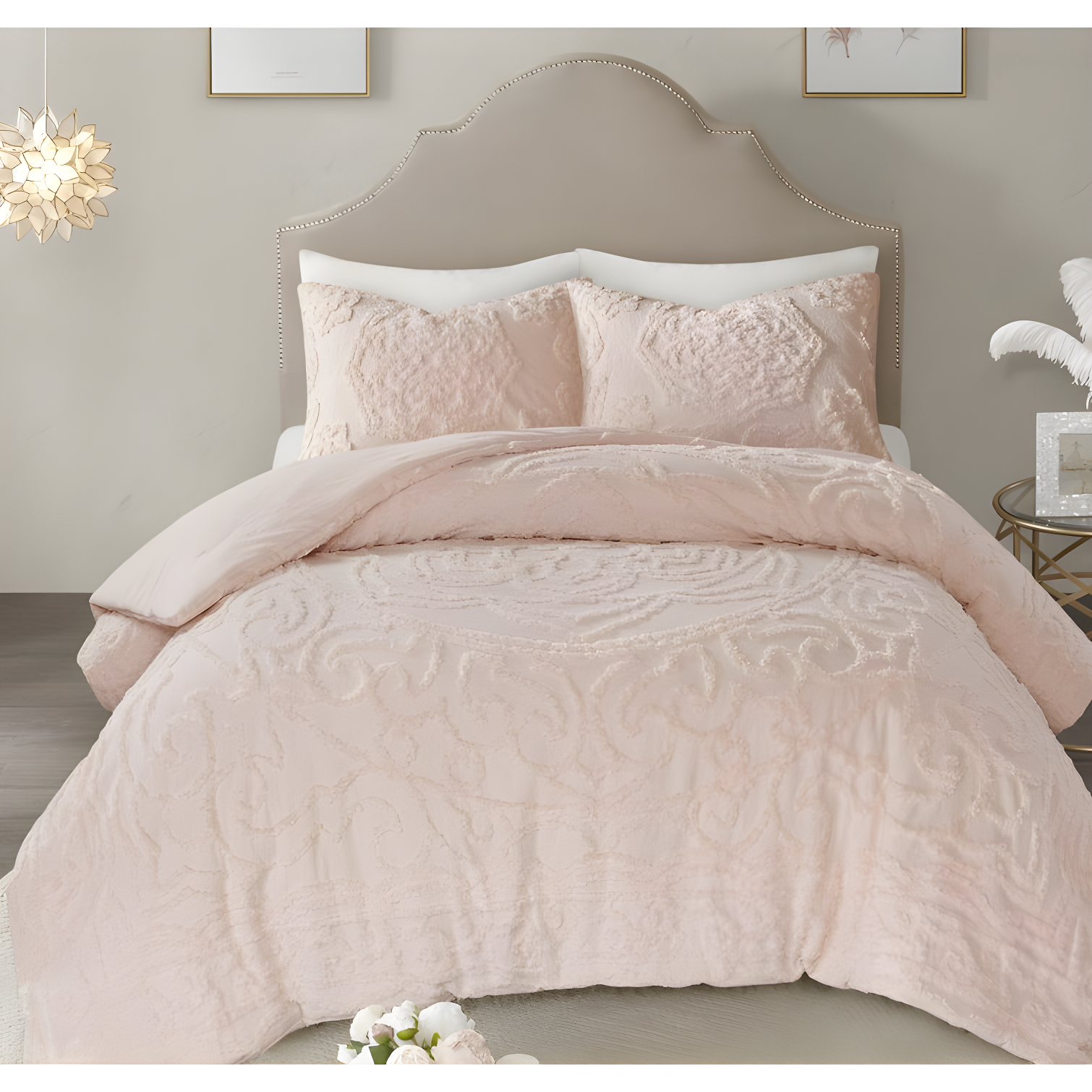 Madison Park Laetitia Tufted Cotton Chenille Medallion Comforter Set