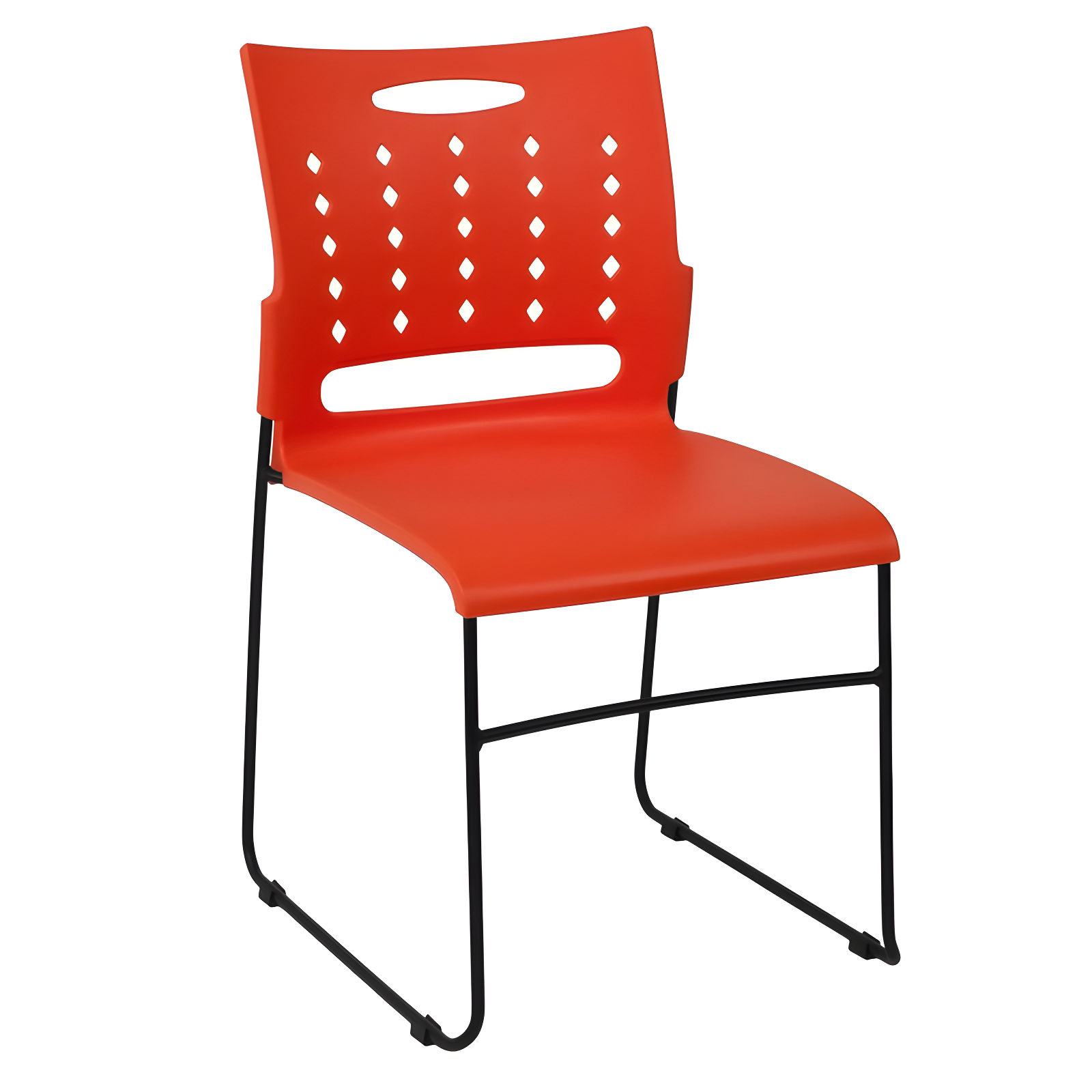 Flash Furniture 881 lb. Capacity Sled Base Stack Chair with Carry Handle and Air-Vent Back