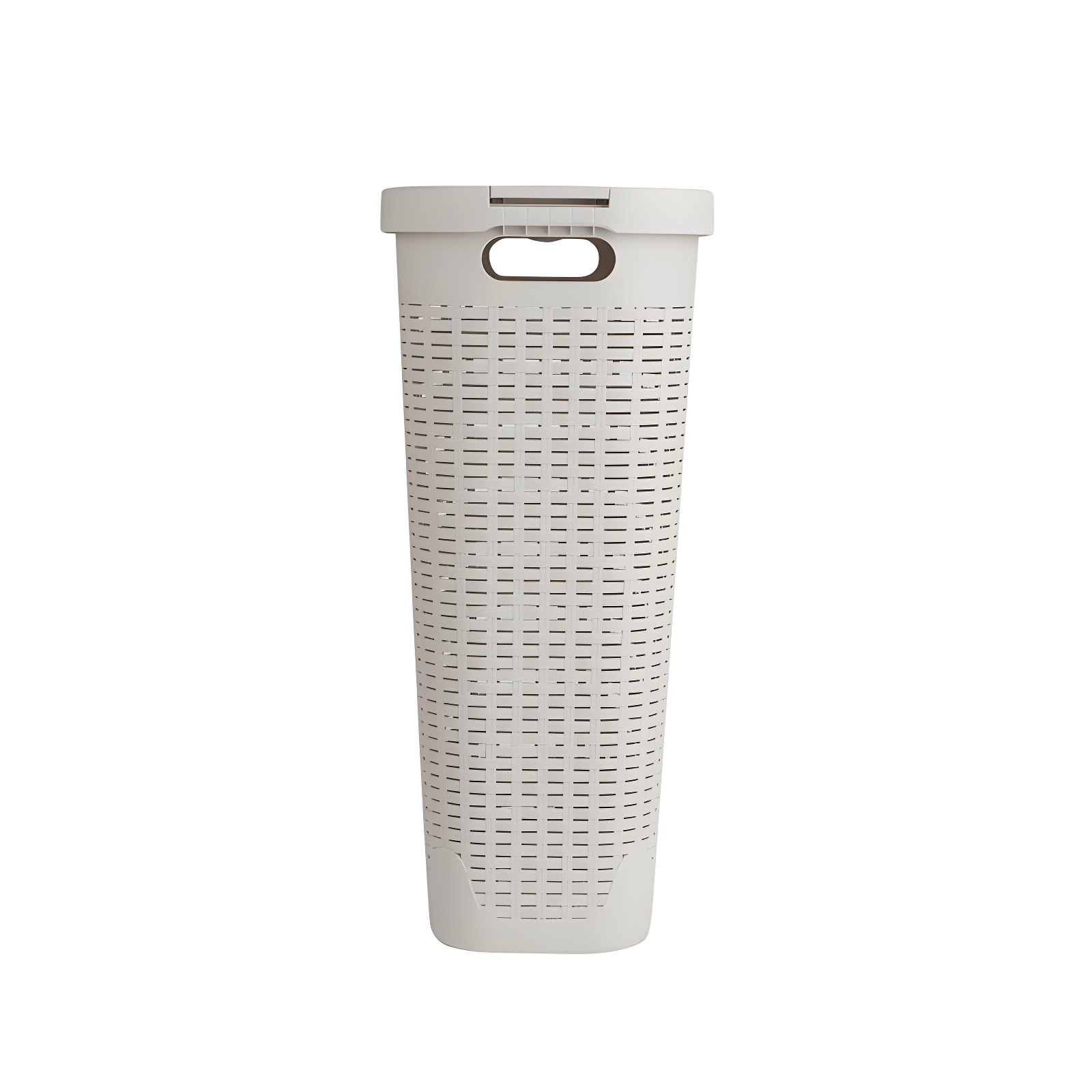Mind Reader Mind Reader 40L Slim Laundry Hamper, Clothes Basket, Lid, Wicker Design, Plastic