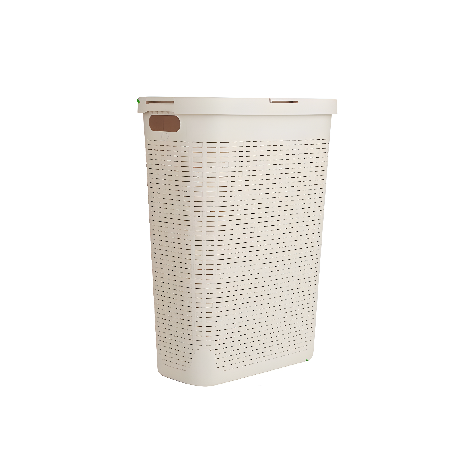 Mind Reader Mind Reader 40L Slim Laundry Hamper, Clothes Basket, Lid, Wicker Design, Plastic
