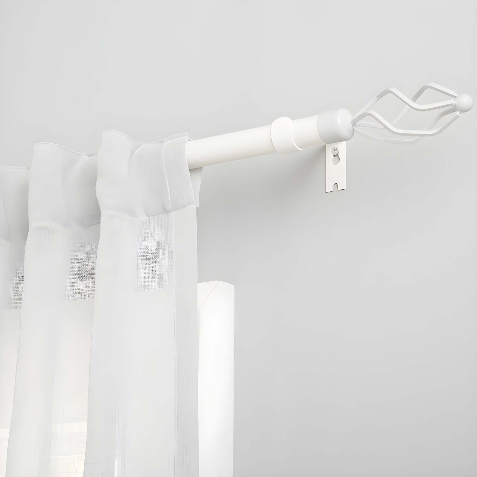 Amalgamated Textiles Exclusive Home Lancelot 1" Window Curtain Rod and Finial Set, Adjustable
