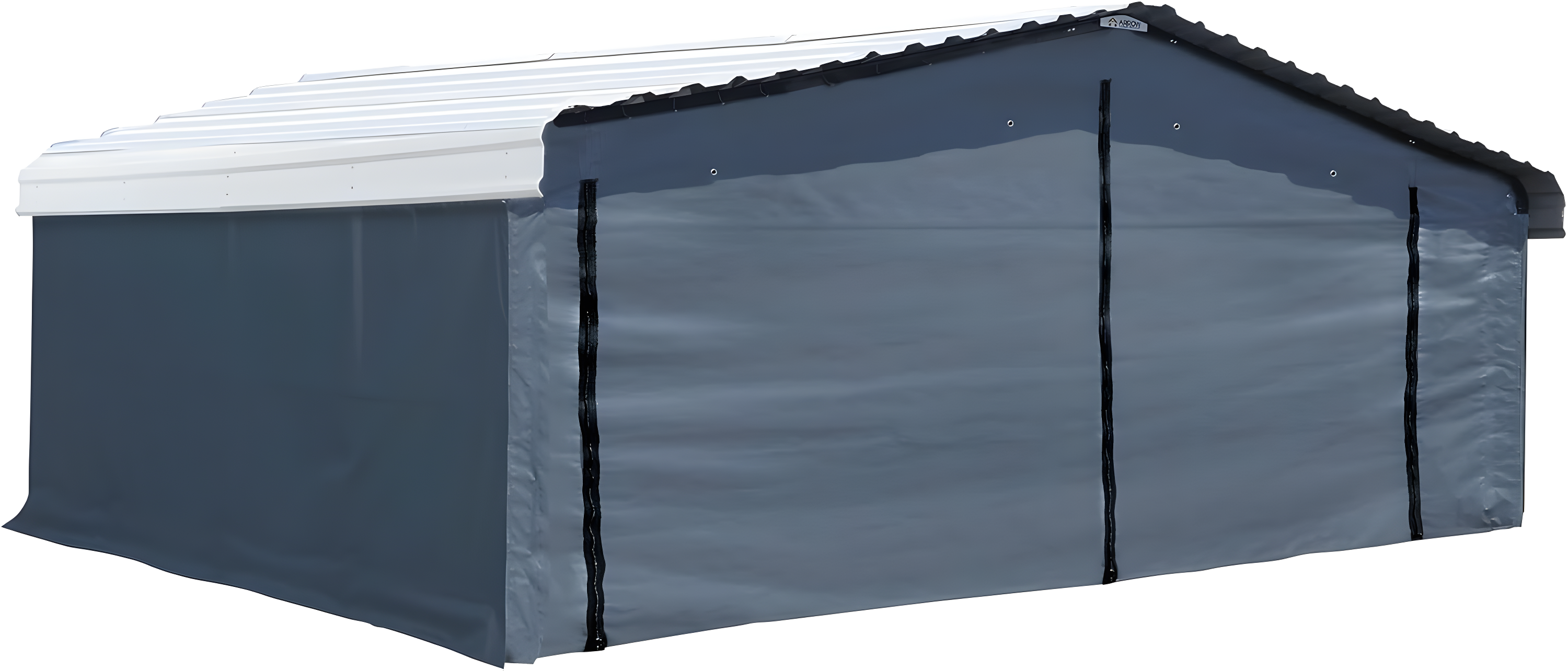 Arrow Carports Enclosure Kit for Galvanized Steel Carport, Fabric Carport Wall Panels, 20' x 20' x 7'
