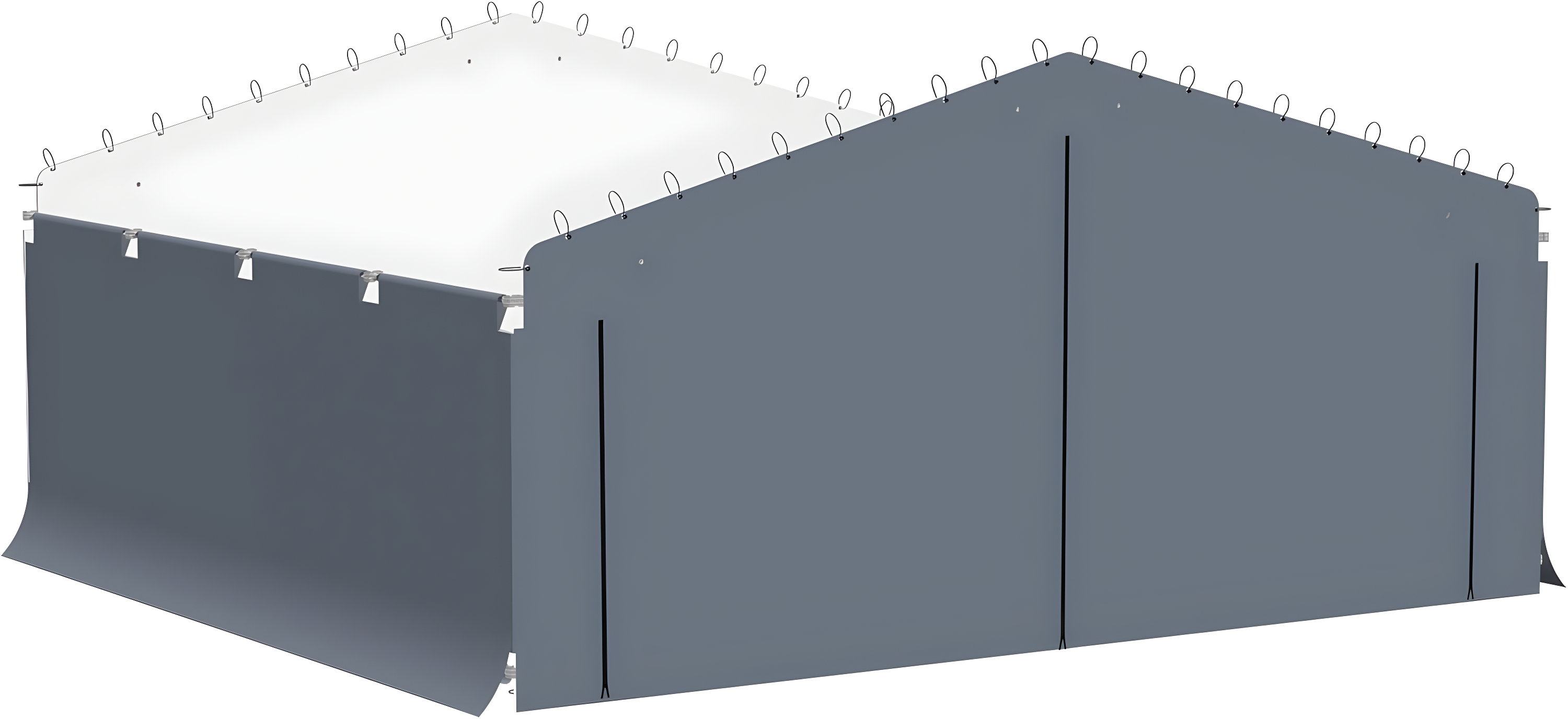 Arrow Carports Enclosure Kit for Galvanized Steel Carport, Fabric Carport Wall Panels, 20' x 20' x 7'