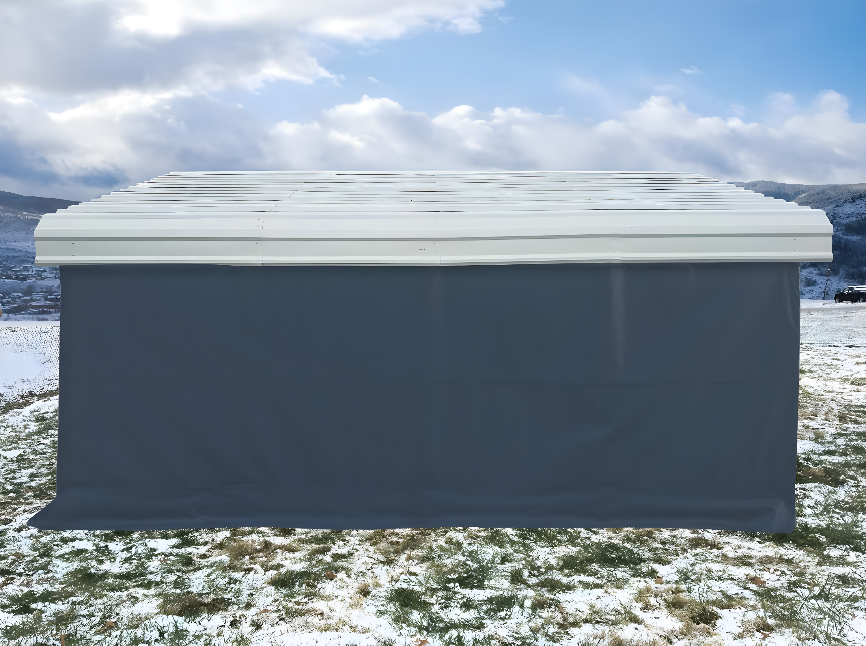 Arrow Carports Enclosure Kit for Galvanized Steel Carport, Fabric Carport Wall Panels, 20' x 20' x 7'
