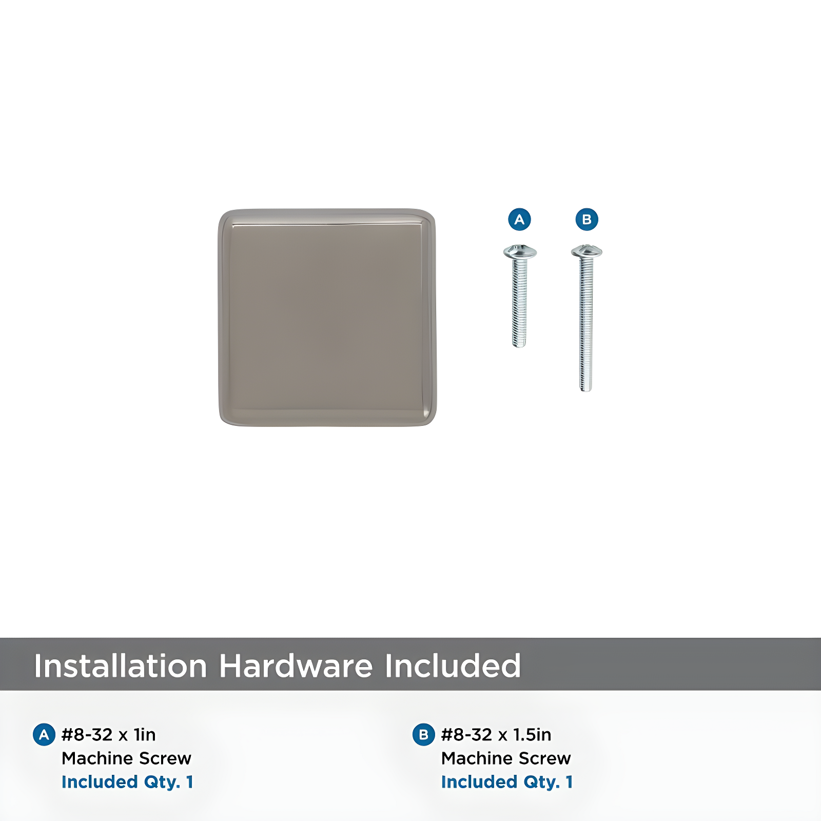 Blackrock 1 1/16" Length Square Knob