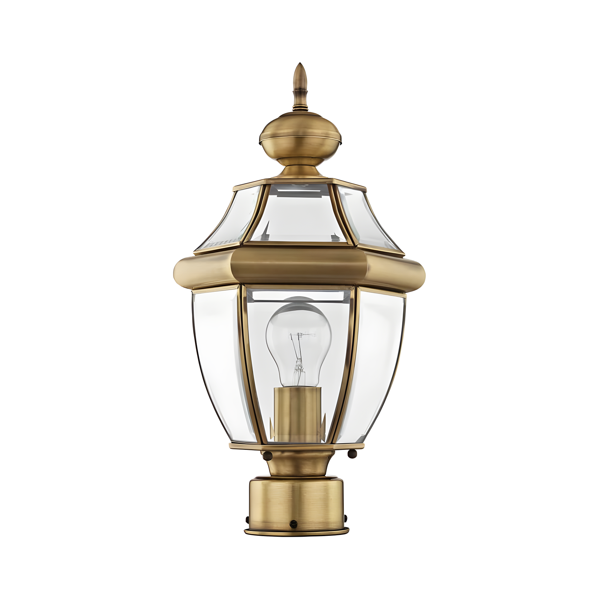 Livex Lighting Monterey 1 - Light Post Light in  Antique Brass