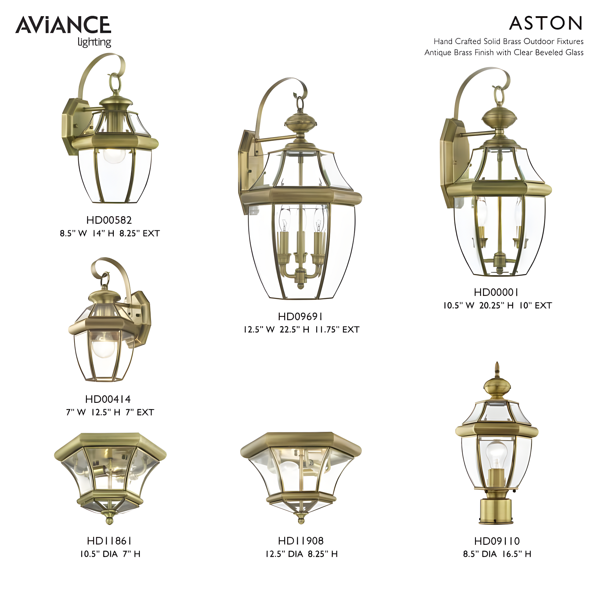Livex Lighting Monterey 1 - Light Post Light in  Antique Brass