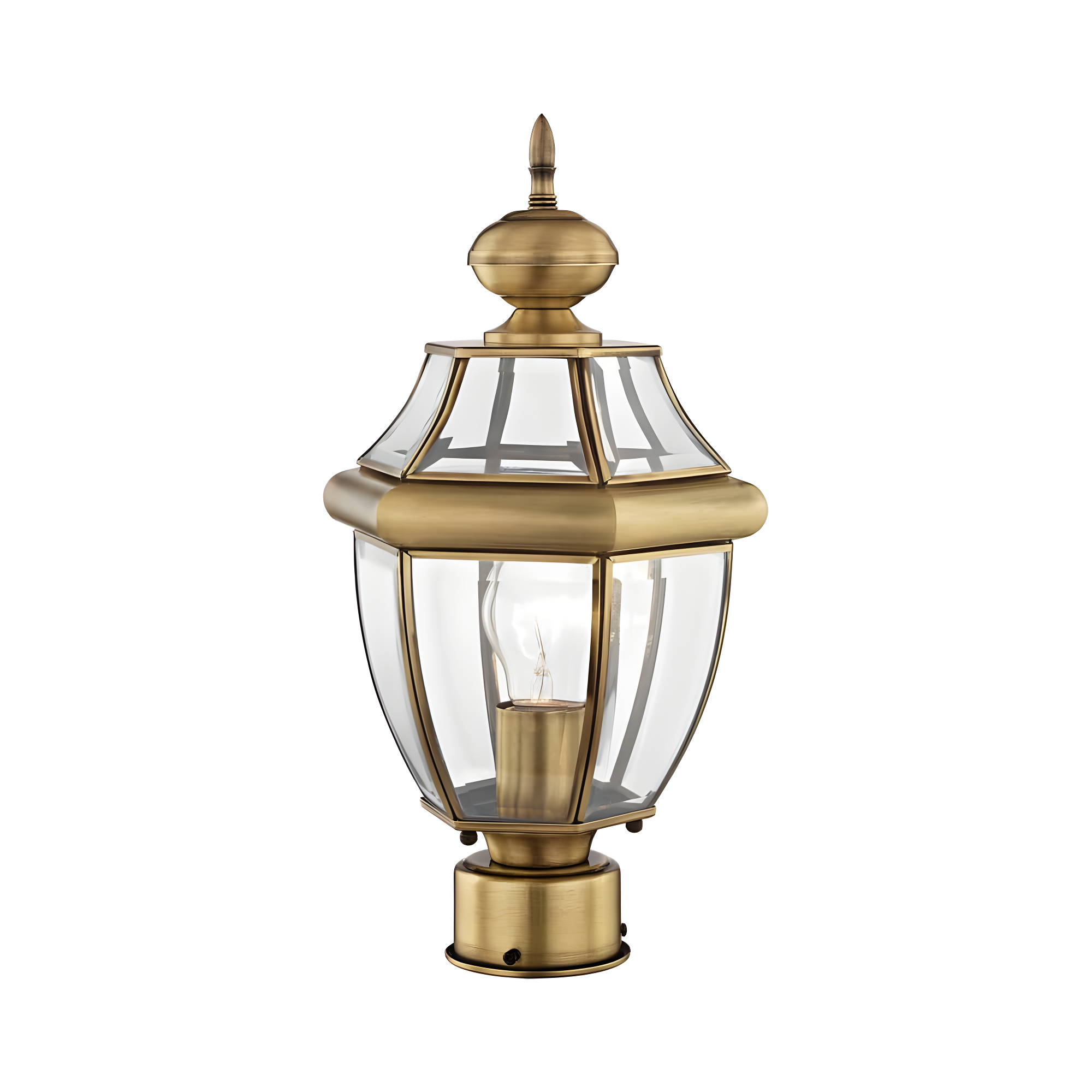 Livex Lighting Monterey 1 - Light Post Light in  Antique Brass
