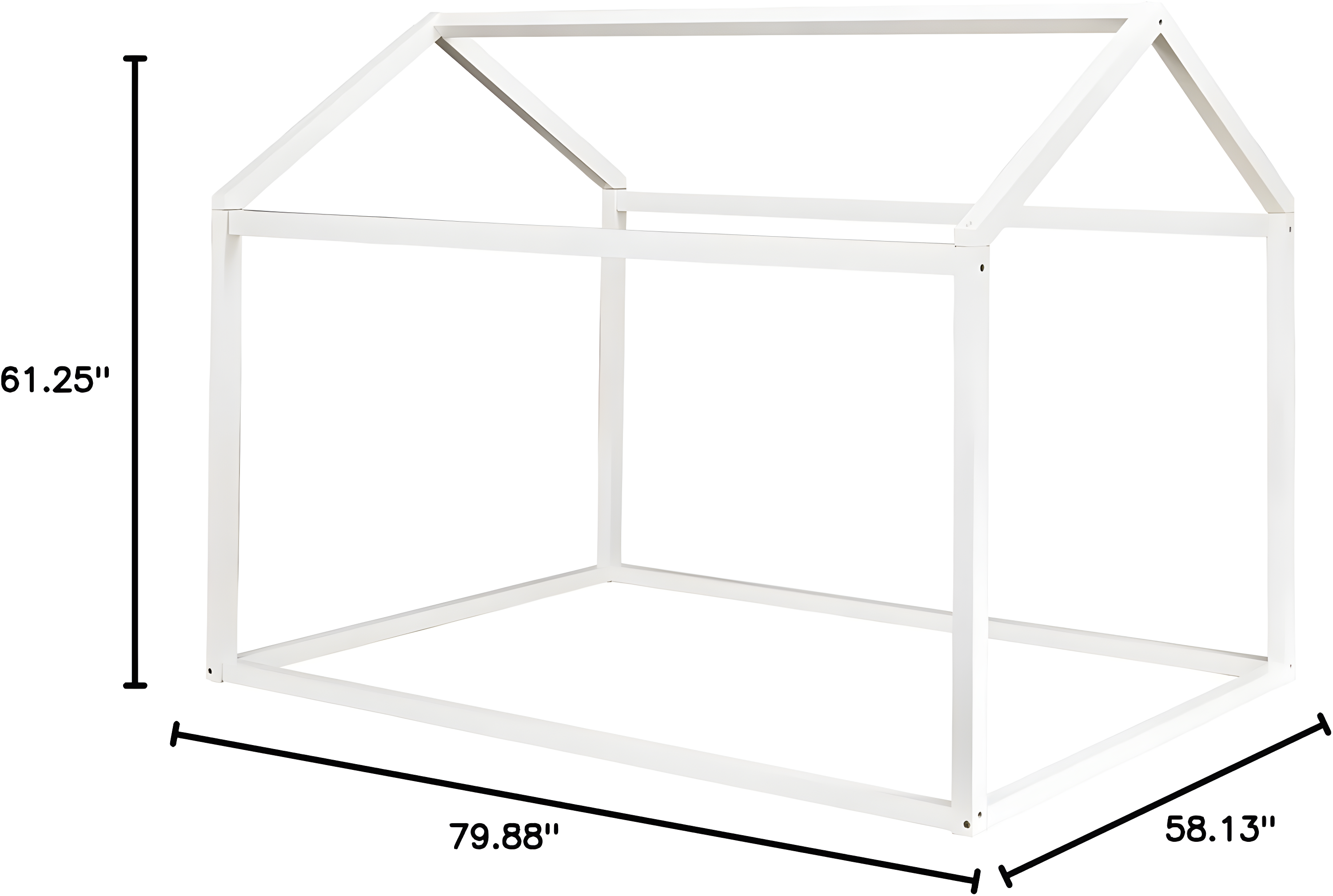 Signature Design by Ashley Flannibrook Contemporary House Bed Frame, Full, White