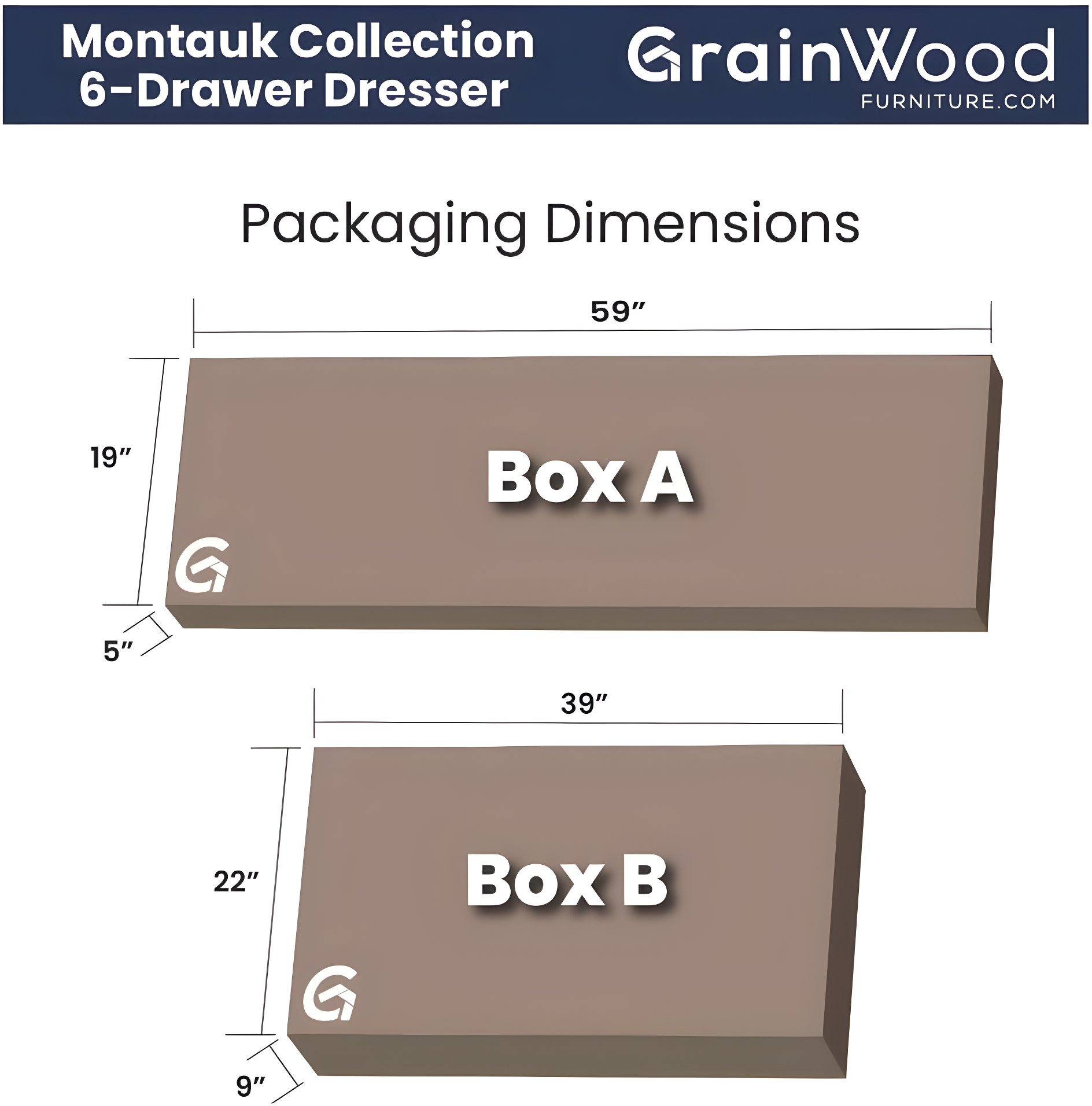Montauk Solid Wood 59.5'' W 6 - Drawer Dresser