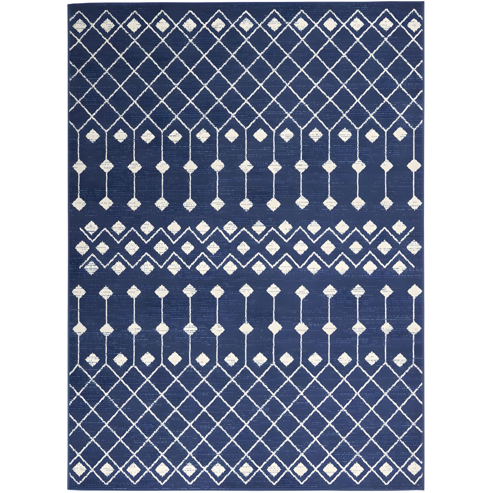 Nourison Grafix GRF37 Navy/White Indoor Area Rug - 6' x 9'