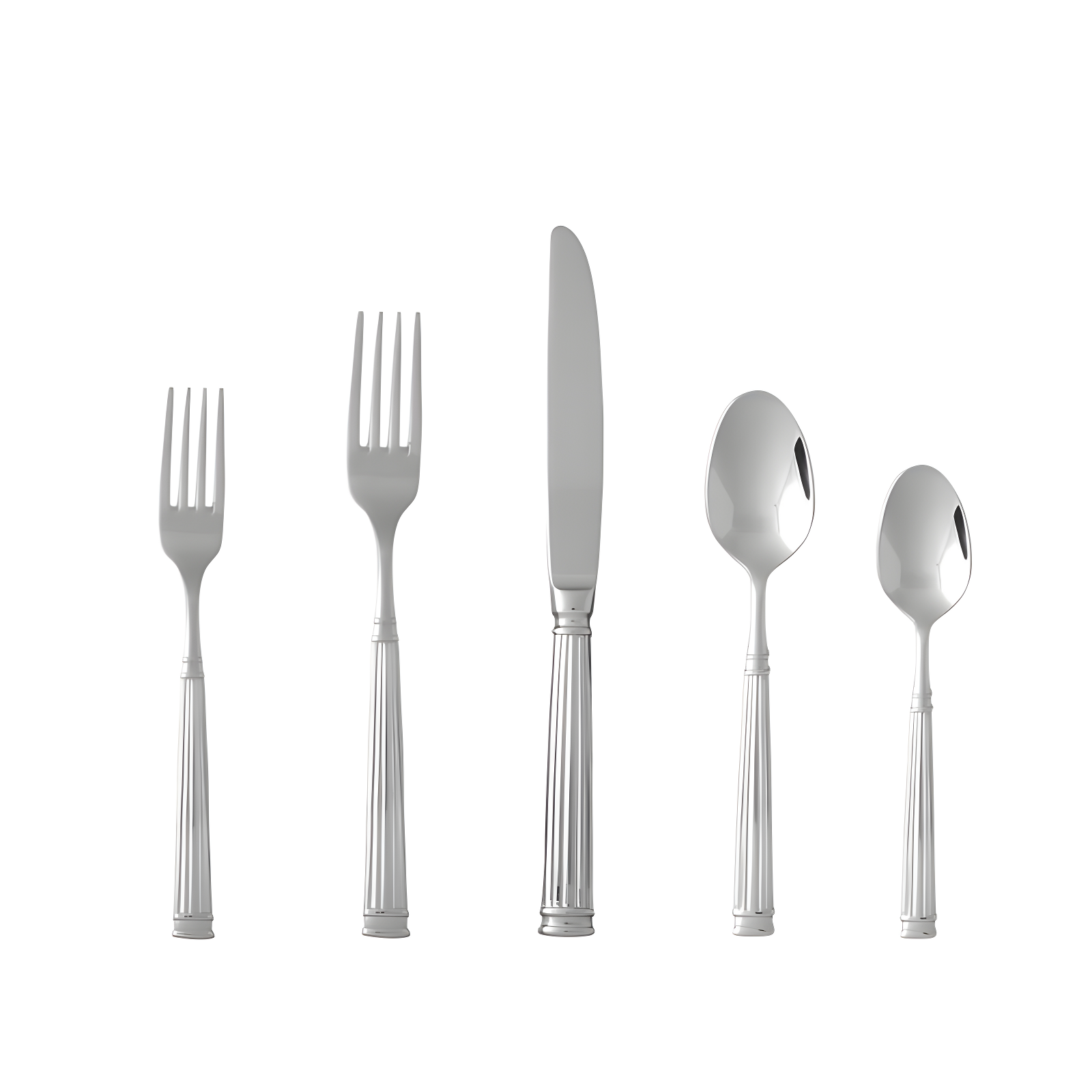 Doria 5 Piece 18/10 Stainless Steel Flatware Set, Service for 1