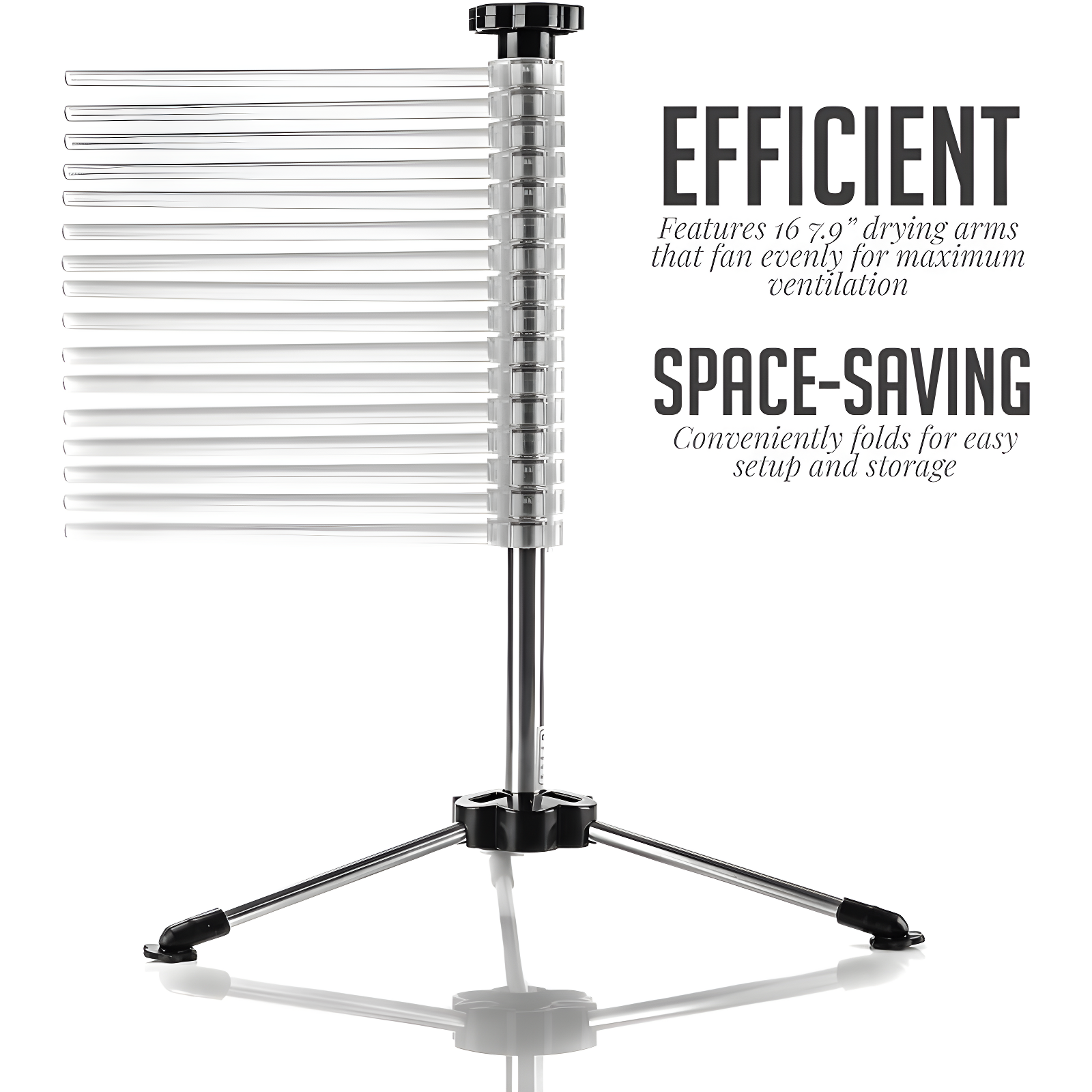 Ovente OVENTE Collapsible Pasta Drying Rack with BPA-Free Acrylic Rods, Spaghetti and Noodle Dryer Rack, Easy Storage Compact and Quick Set-Up for Home Use Perfect for Homemade Noodle and Pasta ACPPA900C