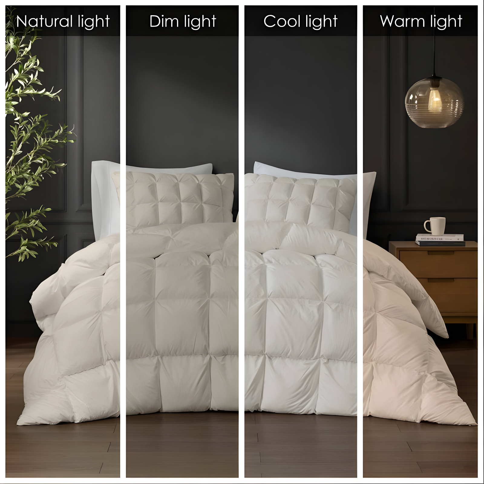 Madison Park King/California King Stay Puffed Overfilled Down Alternative Comforter Tan: Microfiber, Quilted, OEKO-TEX Certified