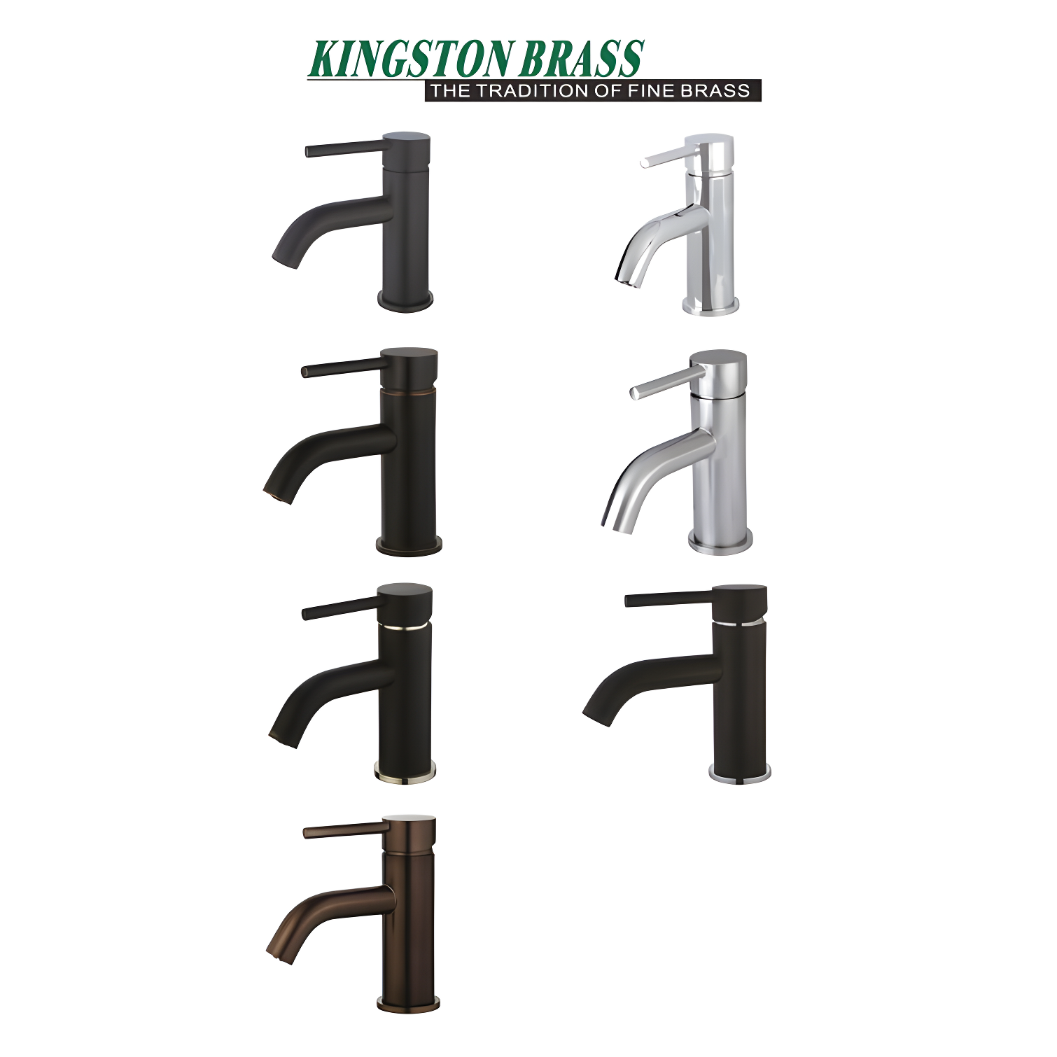 Kingston Brass Concord Single-Handle 1-Hole Deck Mount Bathroom Faucet with Push Pop-Up