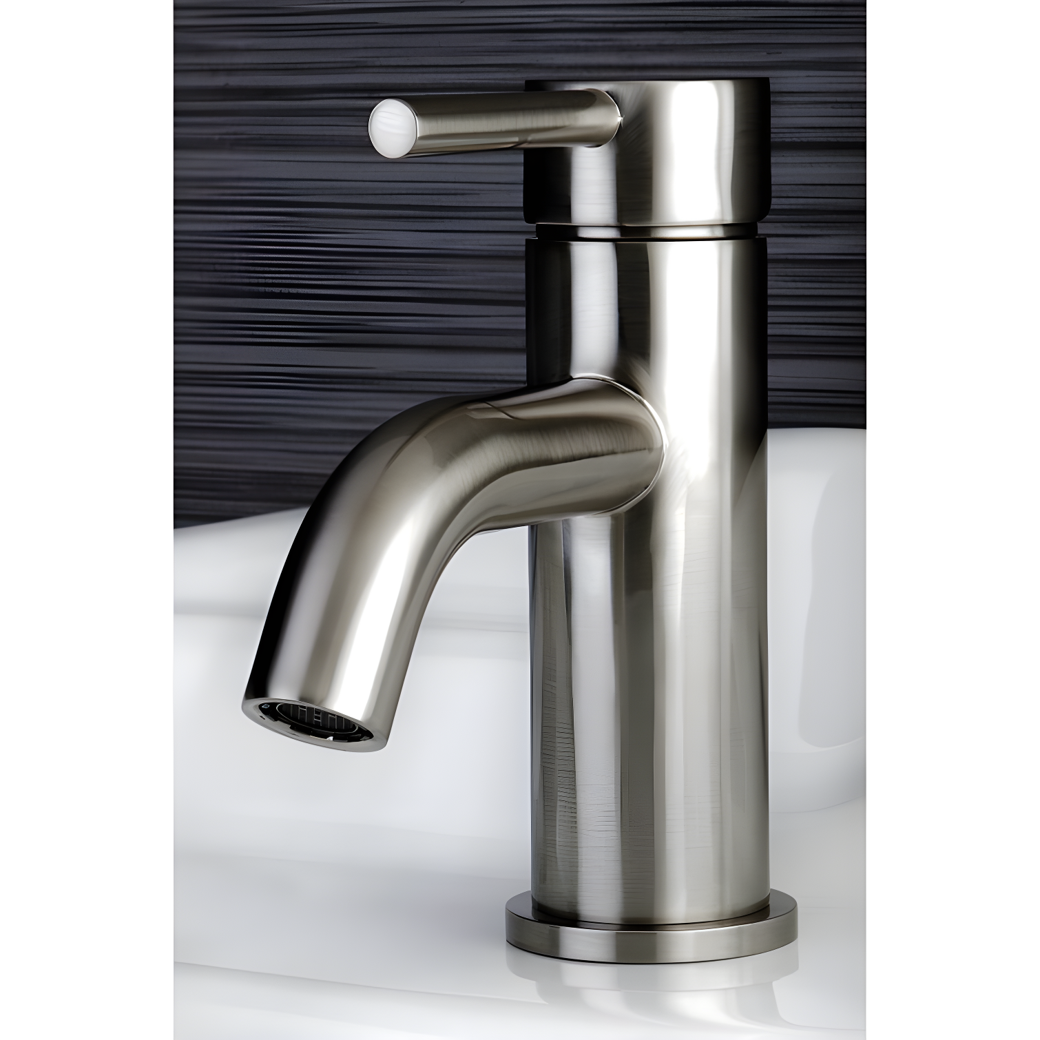 Kingston Brass Concord Single-Handle 1-Hole Deck Mount Bathroom Faucet with Push Pop-Up