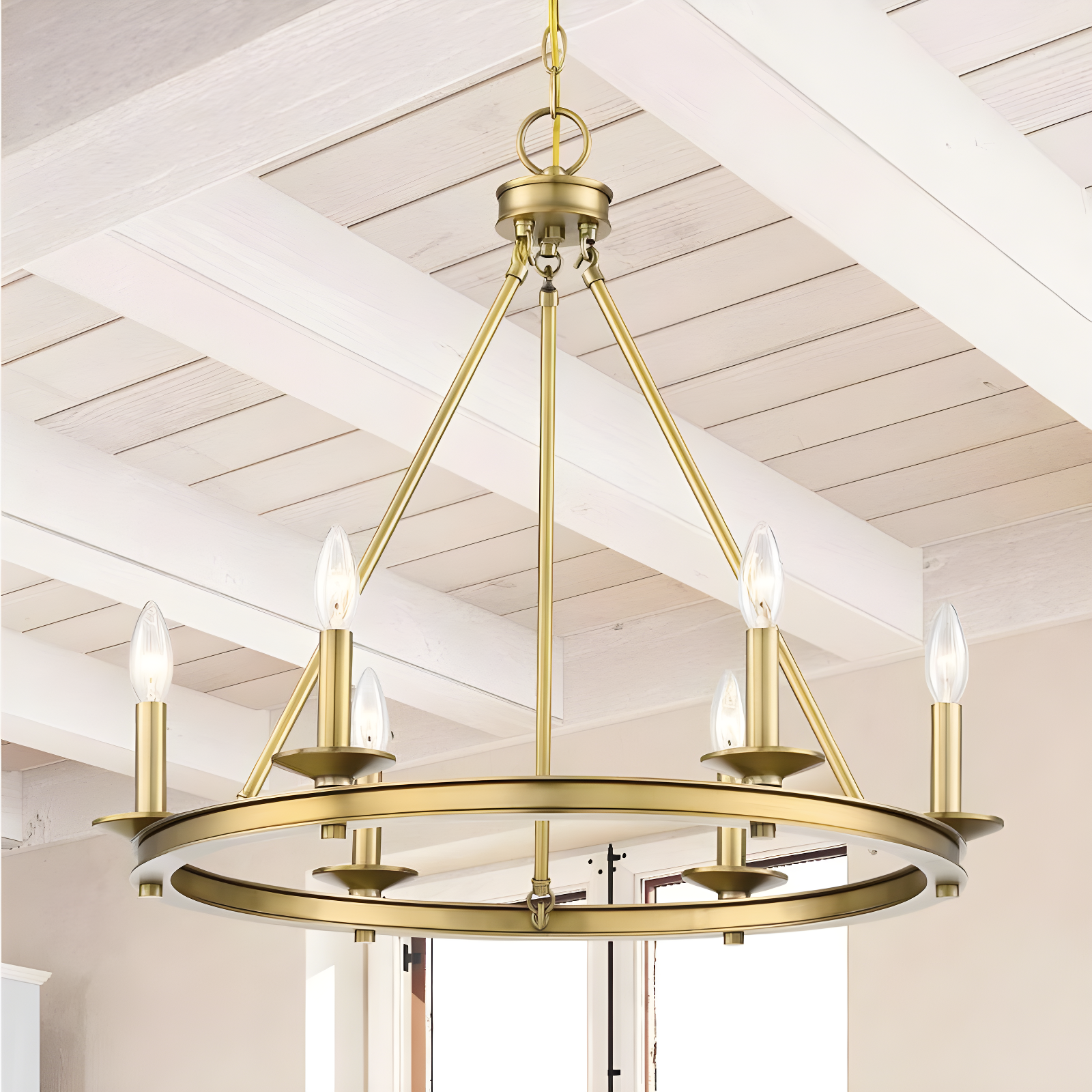 Savoy House Middleton 6 - Light Chandelier in  Warm Brass
