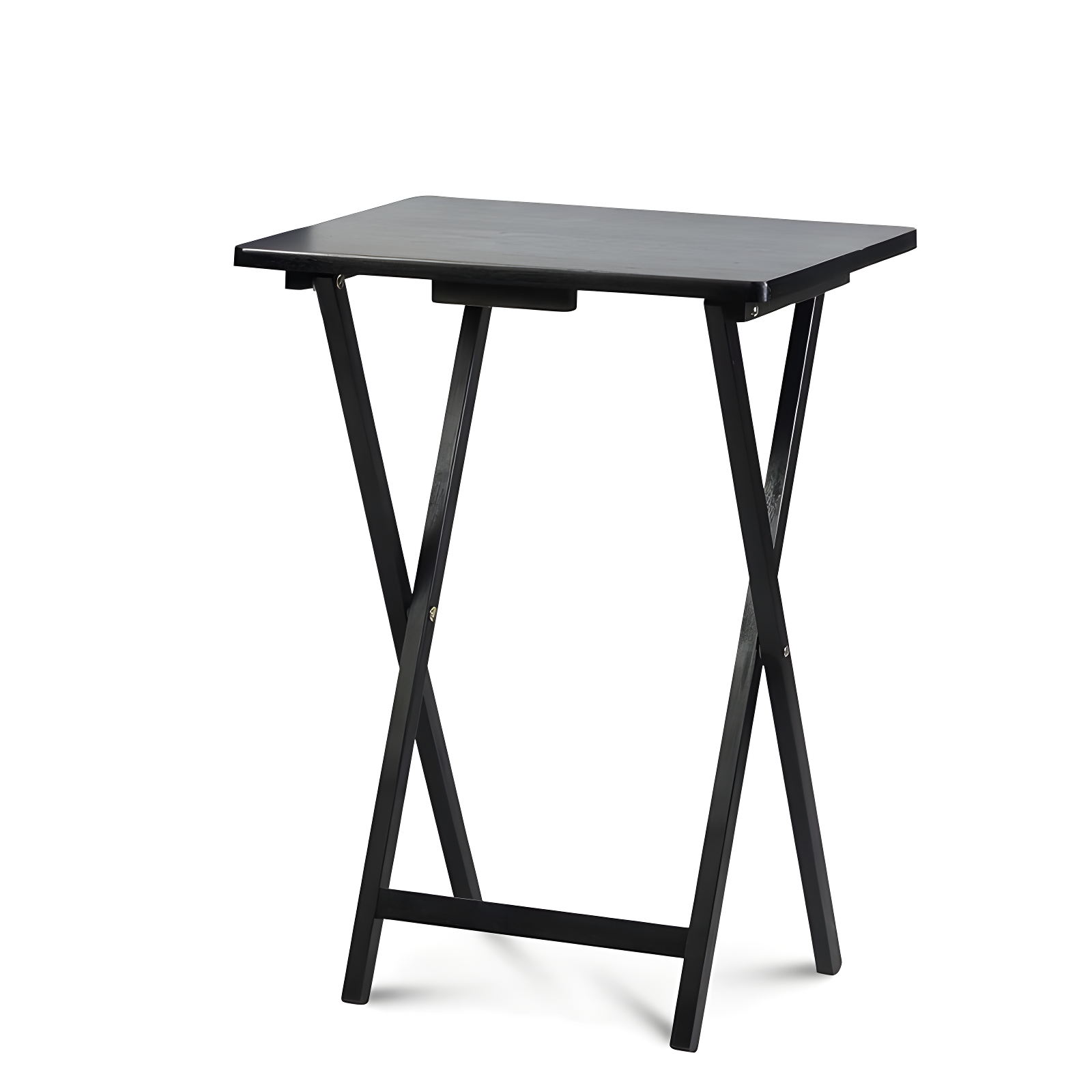 PJ Wood Folding TV Tray Tables with Compact Storage Rack, 5 Piece Set & Reviews | Wayfair