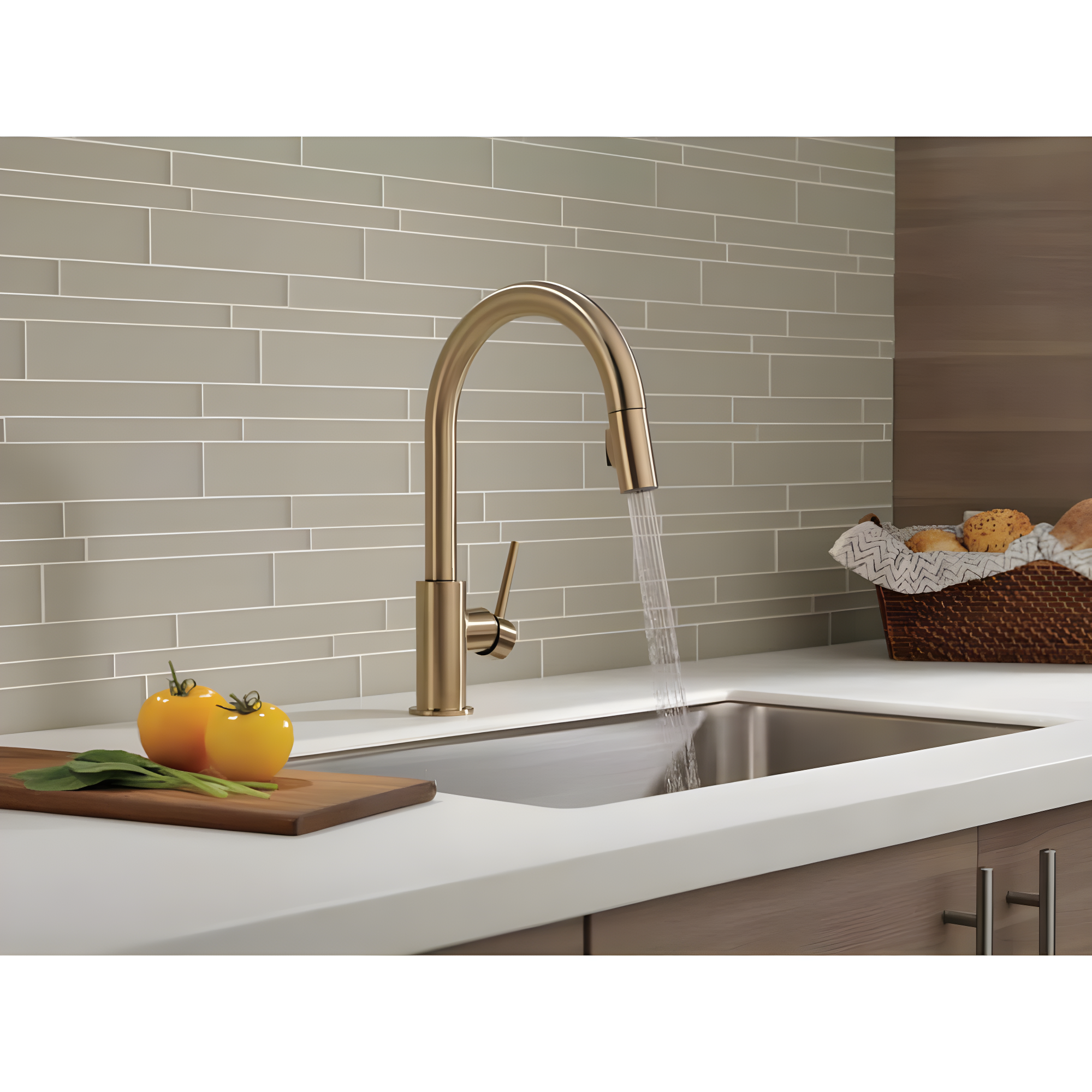 Trinsic Pull Down Sprayer Kitchen Sink Faucet, Single Handle Kitchen Faucet