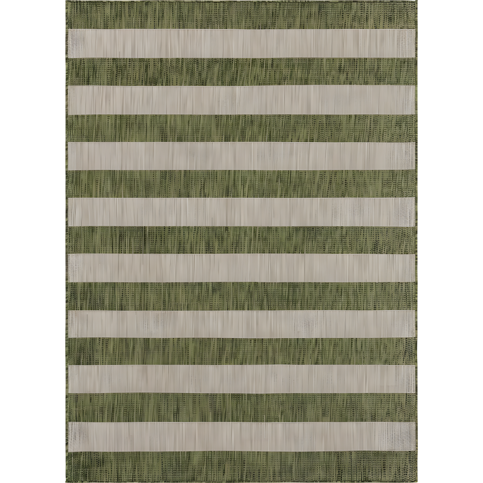 Unique Loom 8' 0 x 11' 4 Rectangle Indoor/Outdoor Striped Green Area Rug