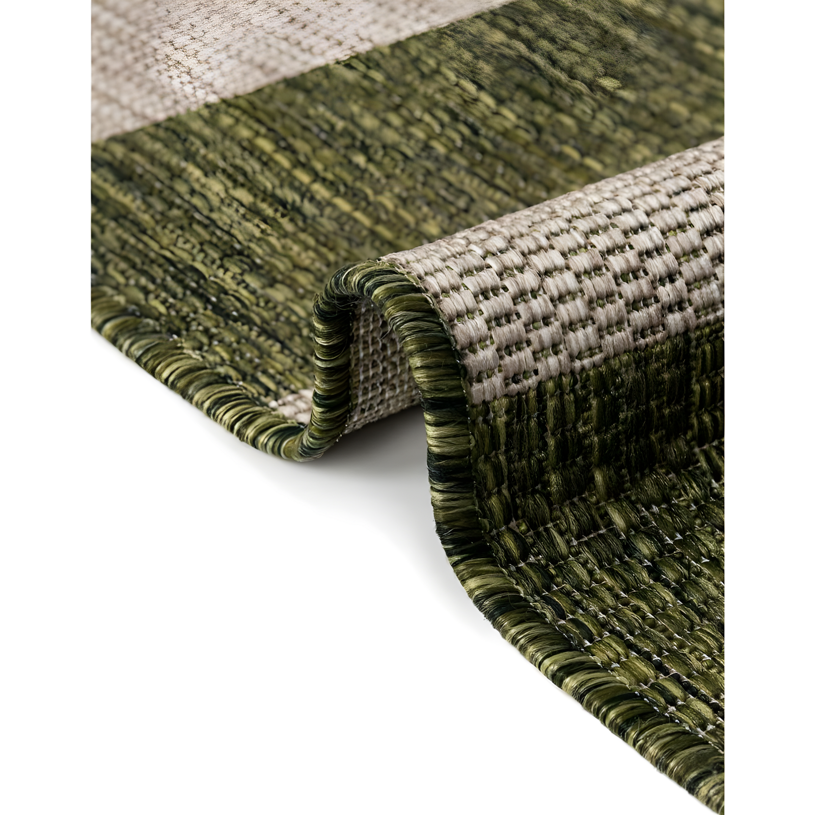 Unique Loom 8' 0 x 11' 4 Rectangle Indoor/Outdoor Striped Green Area Rug