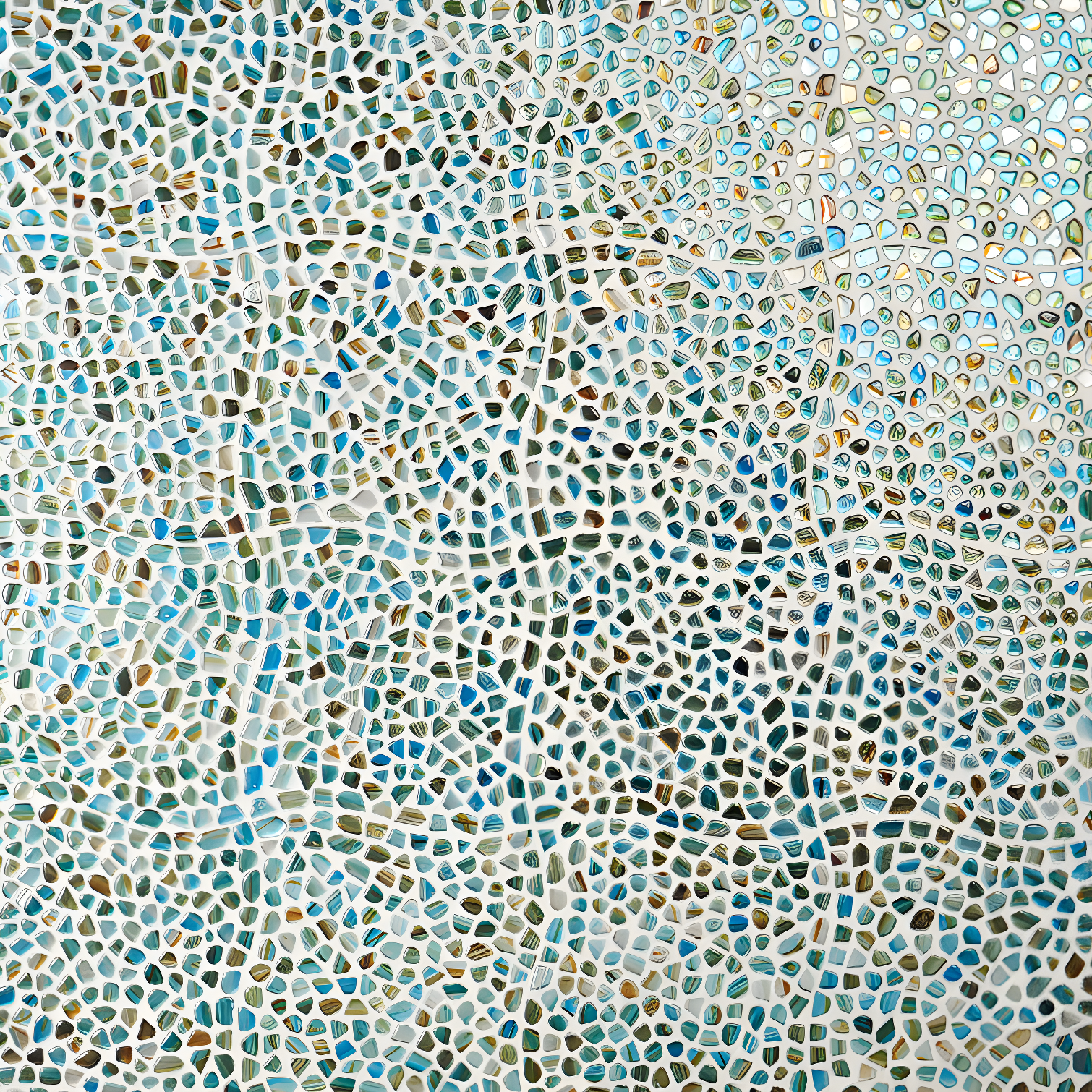 Bond Tile Fractal Pebble 11.88 in. x 11.88 in. Polished Glass Wall Mosaic Tile (0.98 Sq. Ft. / Each)