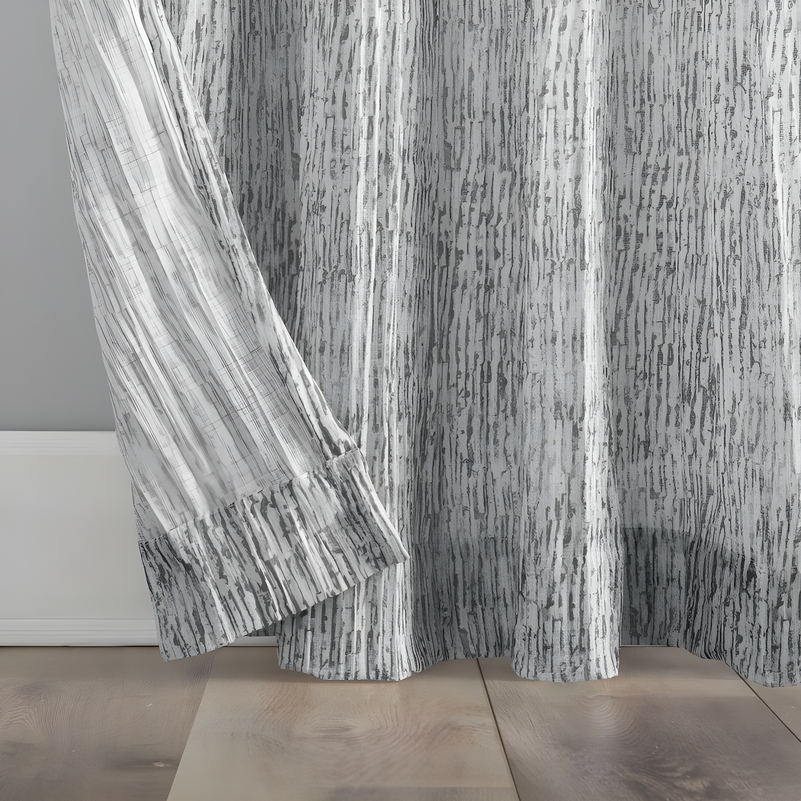 Scott Living Tulin Watercolor Print Sheer Rod Pocket Curtain Panel