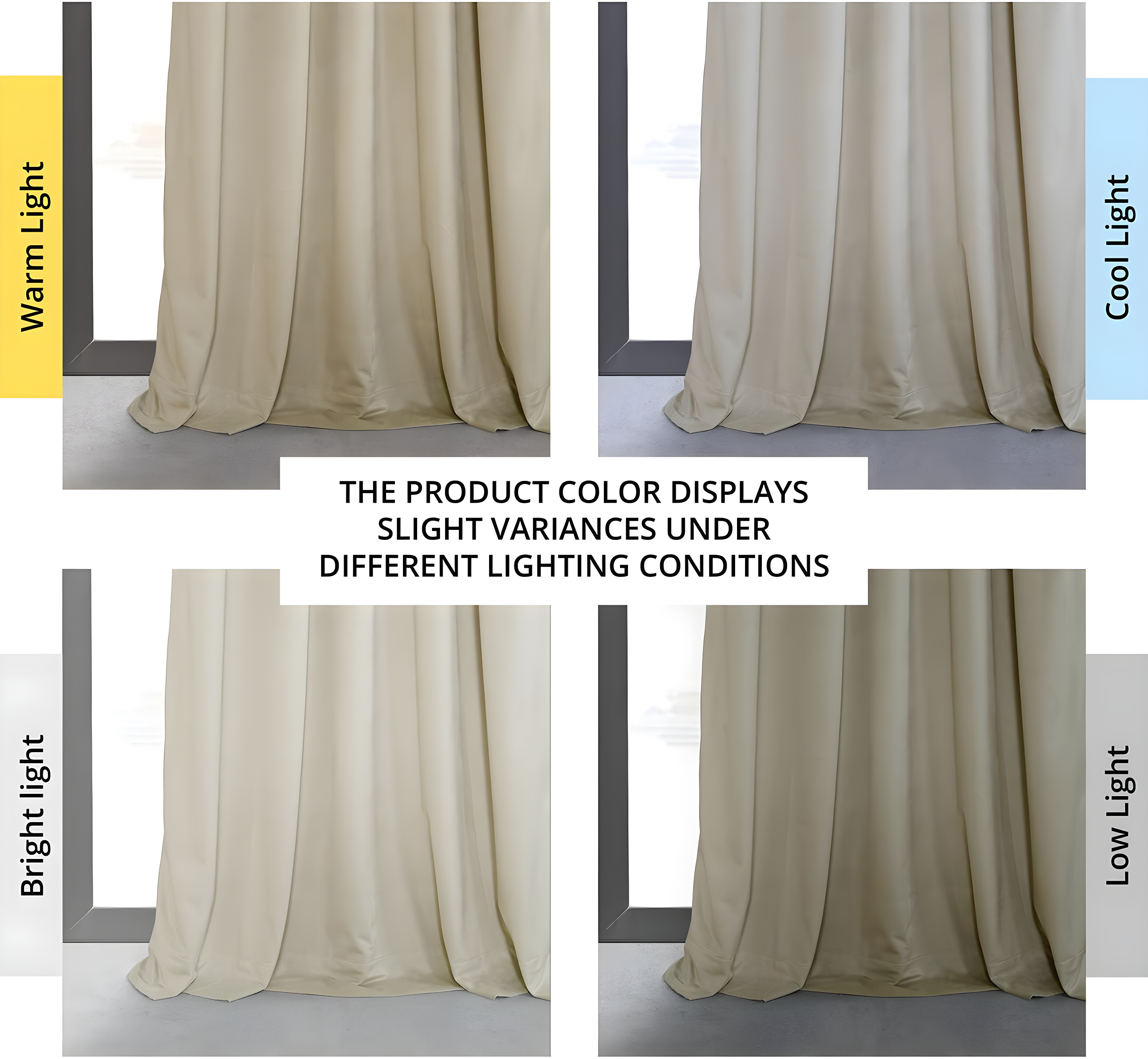 Exclusive Fabrics  Signature Pleated Blackout Velvet Curtain (1 Panel) Cool Beige 25 X 84 84 Inches