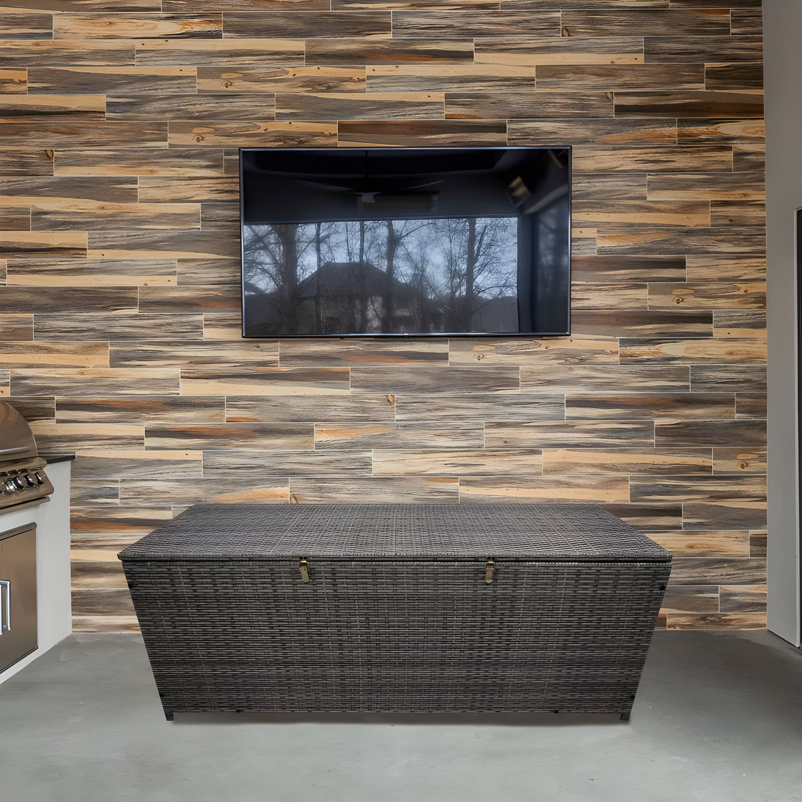 Oakland Living Oakland Living 53'' W 113 Gallons Water Resistant Wicker Deck Box