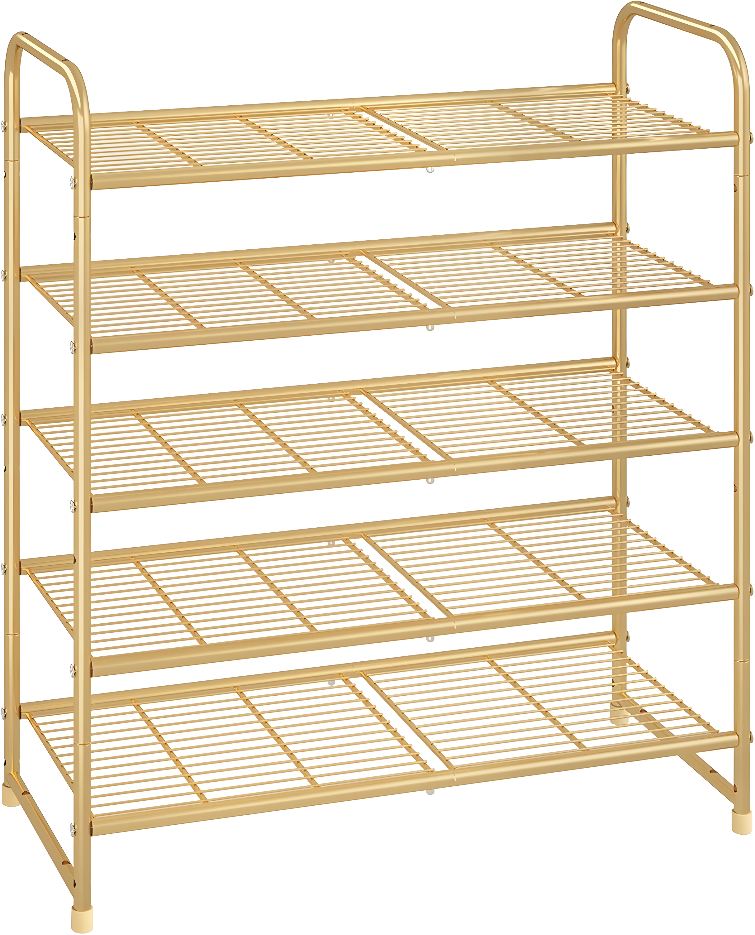 Rebrilliant 5-Tier Stackable Shoe Rack, Expandable & Adjustable Shoe Organizer Storage Shelf