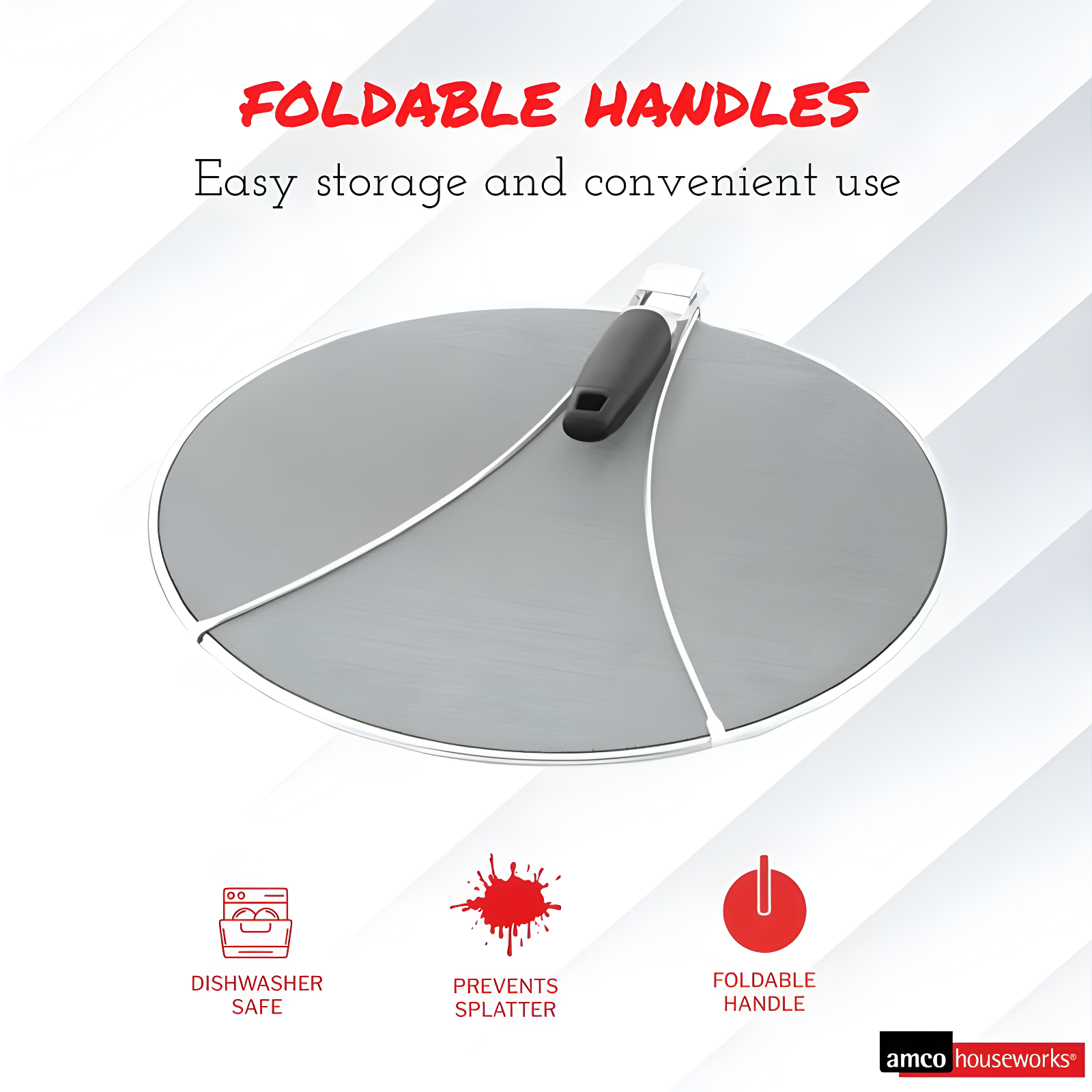 Amco Houseworks Amco 13-Inch Odor Splat Screen W/Foldable Handle