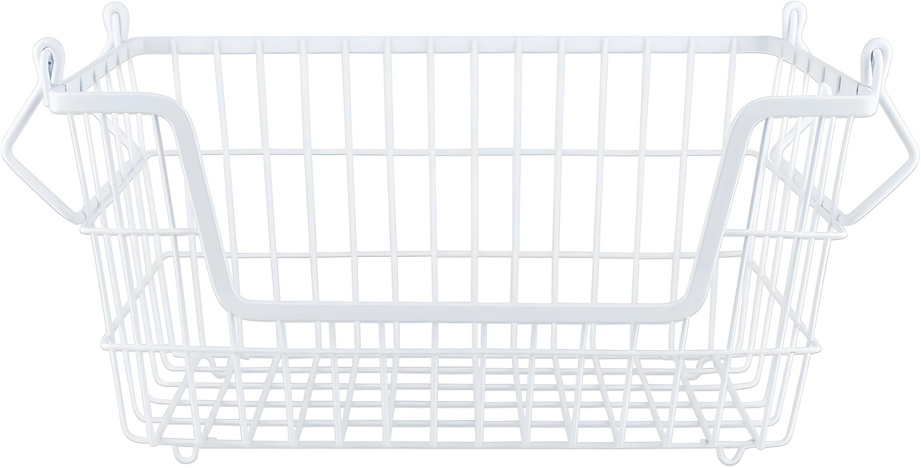DII 6x13" Rectangle Modern Metal Small Sturdy Design Basket in White
